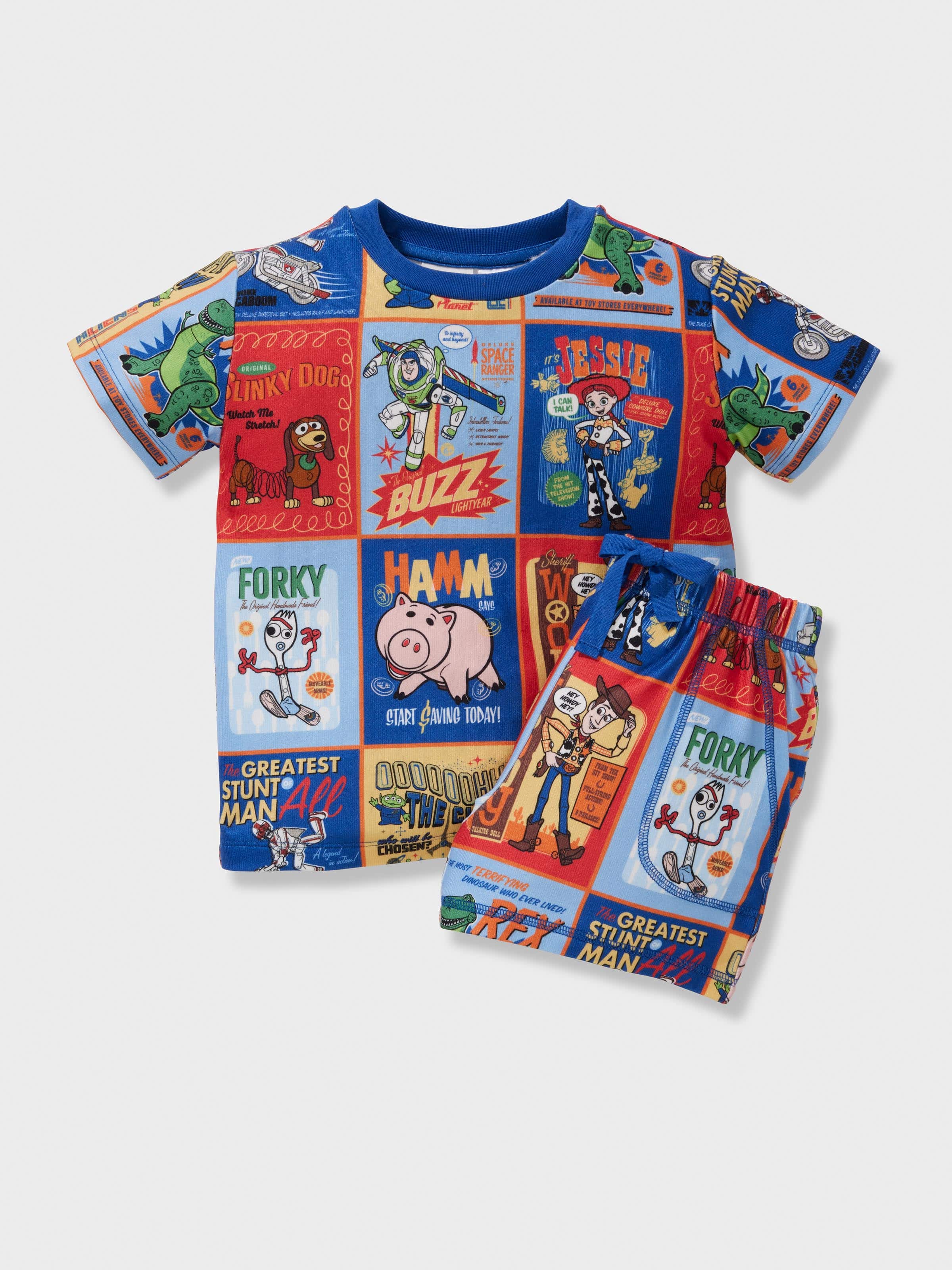 Boys Toy Story Plush Short Pj Set