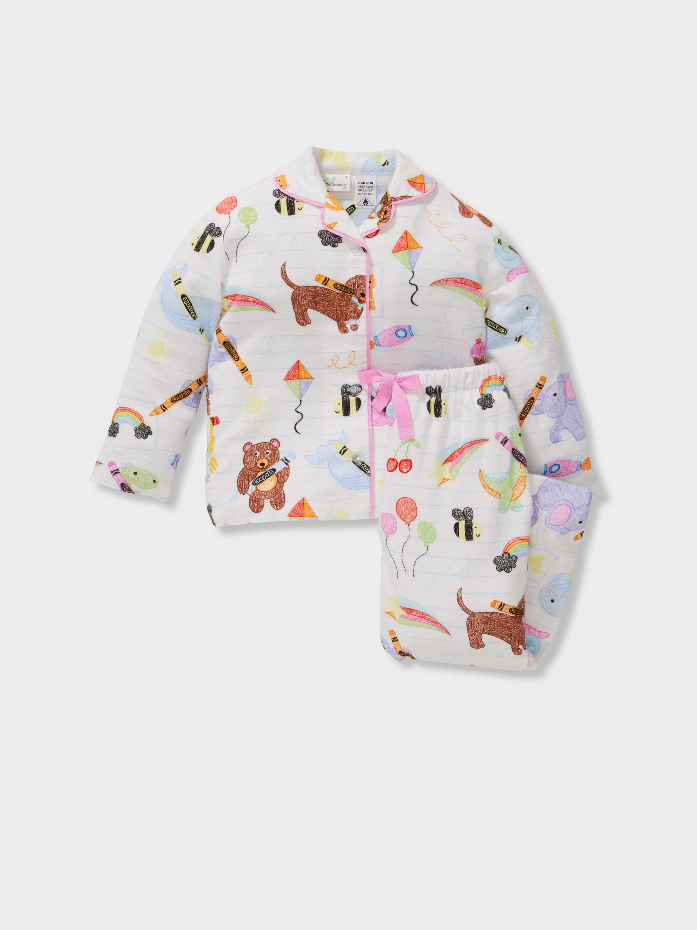 Jnr Girls Crayola Long Classic Pj Set