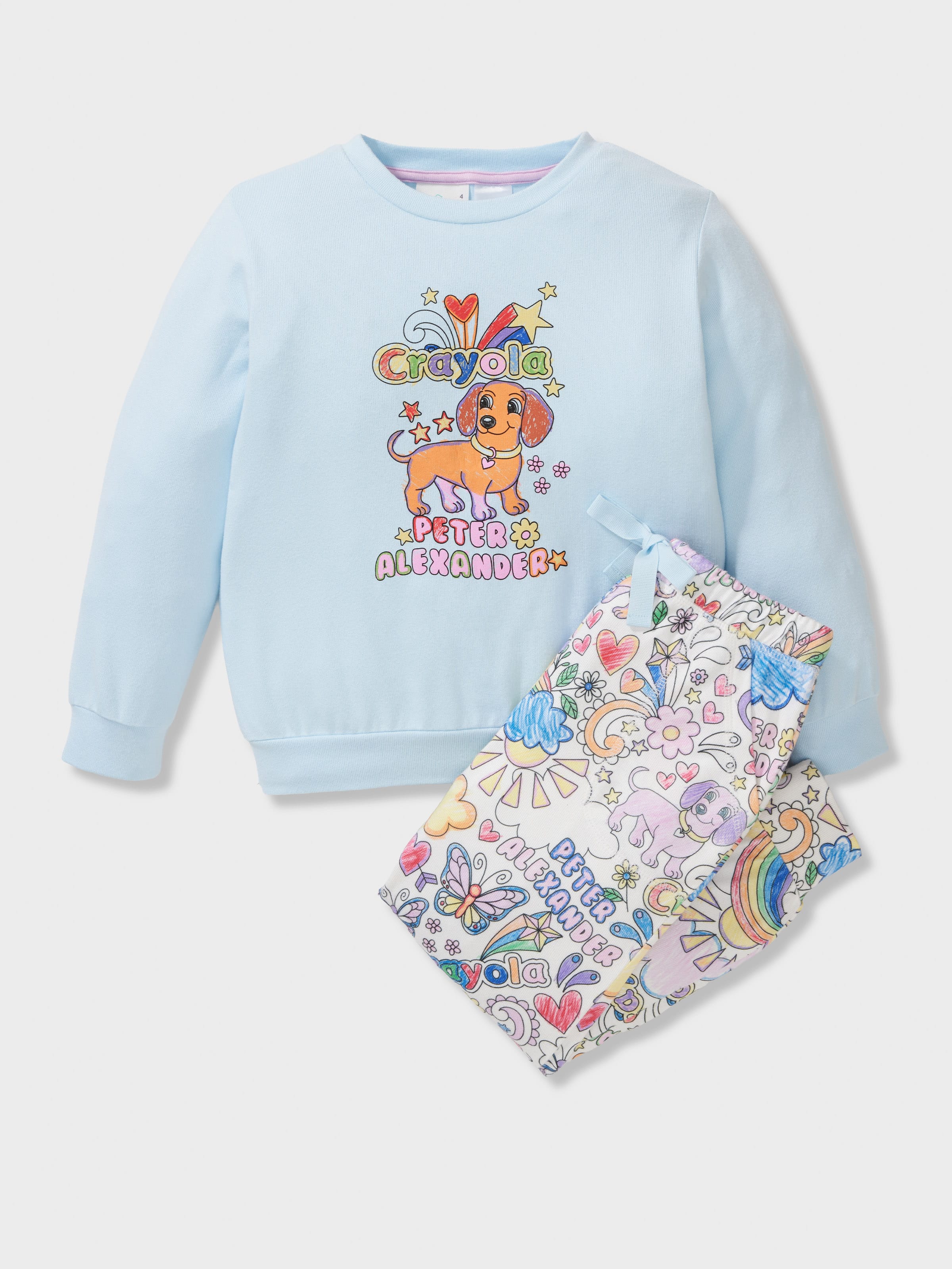 Girls Crayola Plush Long Pj Set