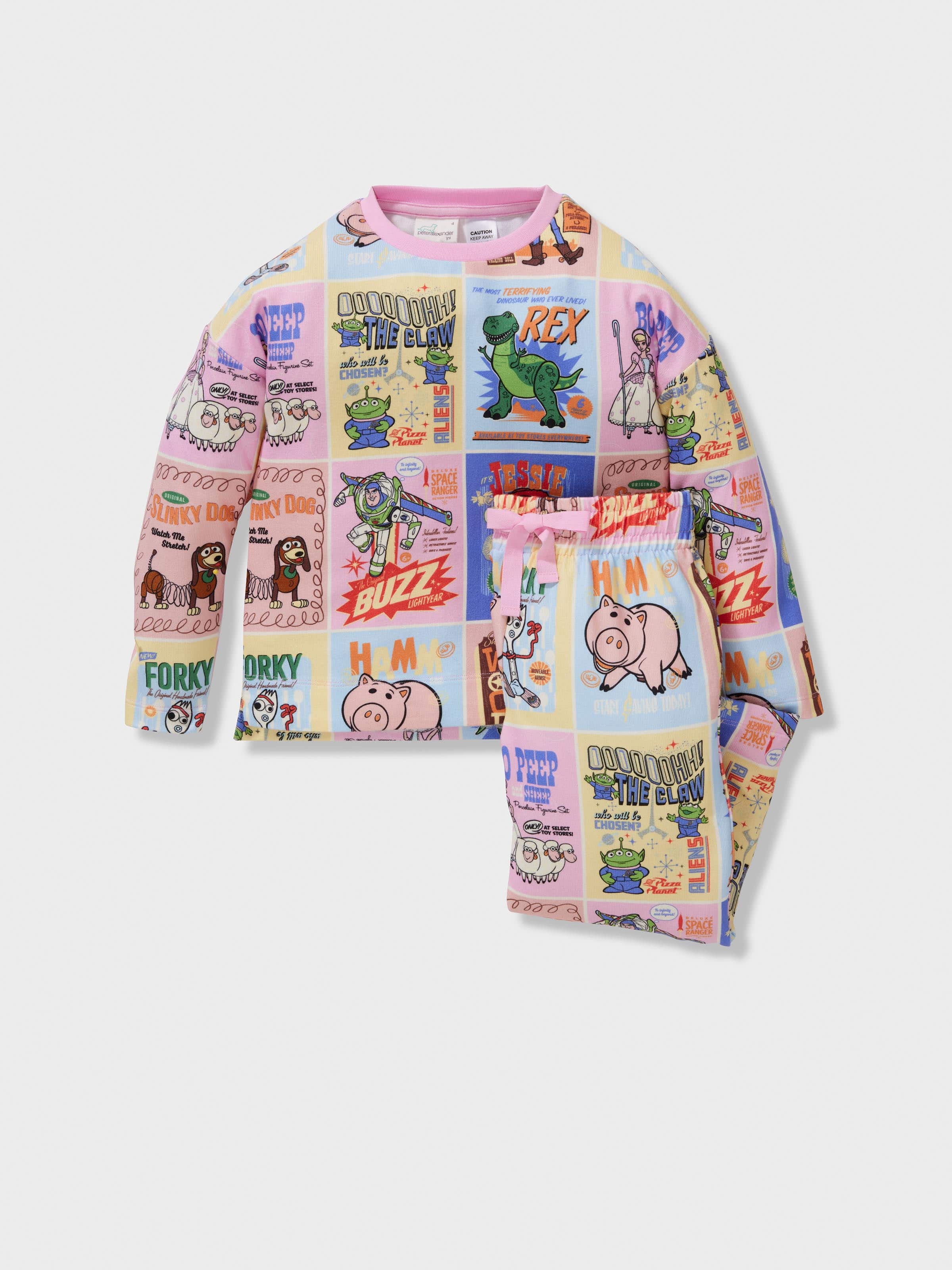 Jnr Girls Toy Story Plush Long Pj Set
