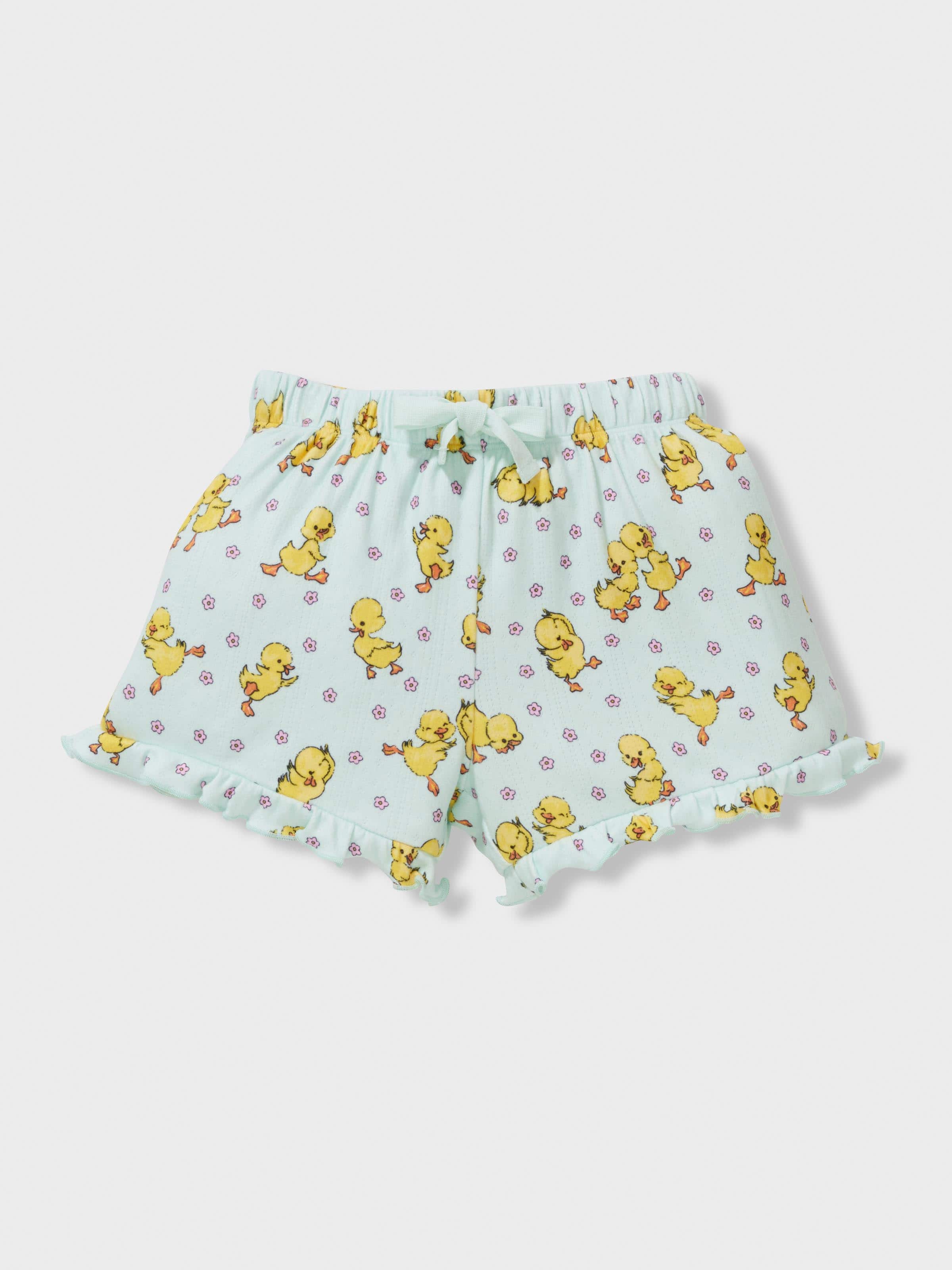 Jnr Girls Duck Pointelle Short Pj Set