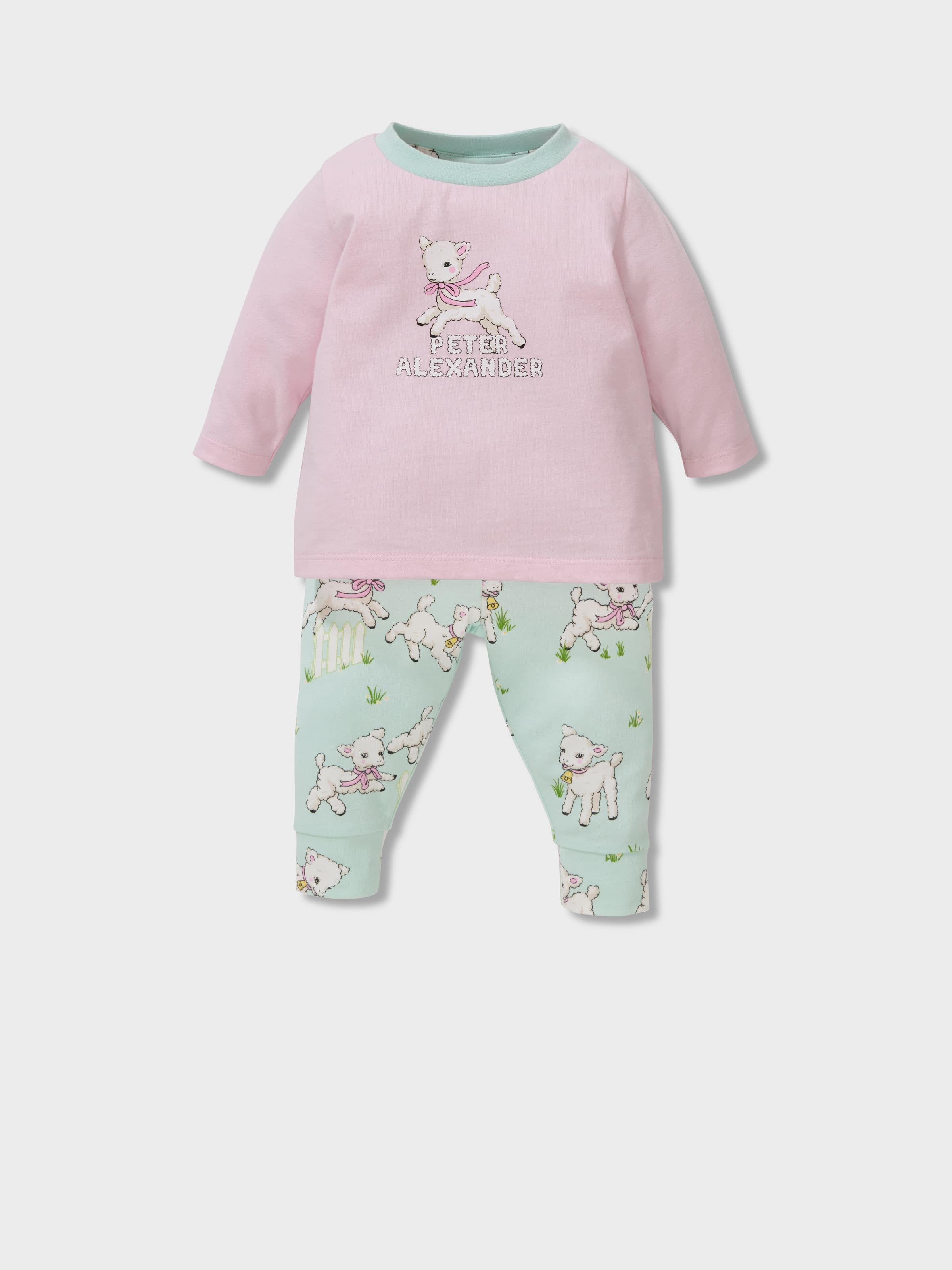 Baby Girl Lamb Long Pj Set