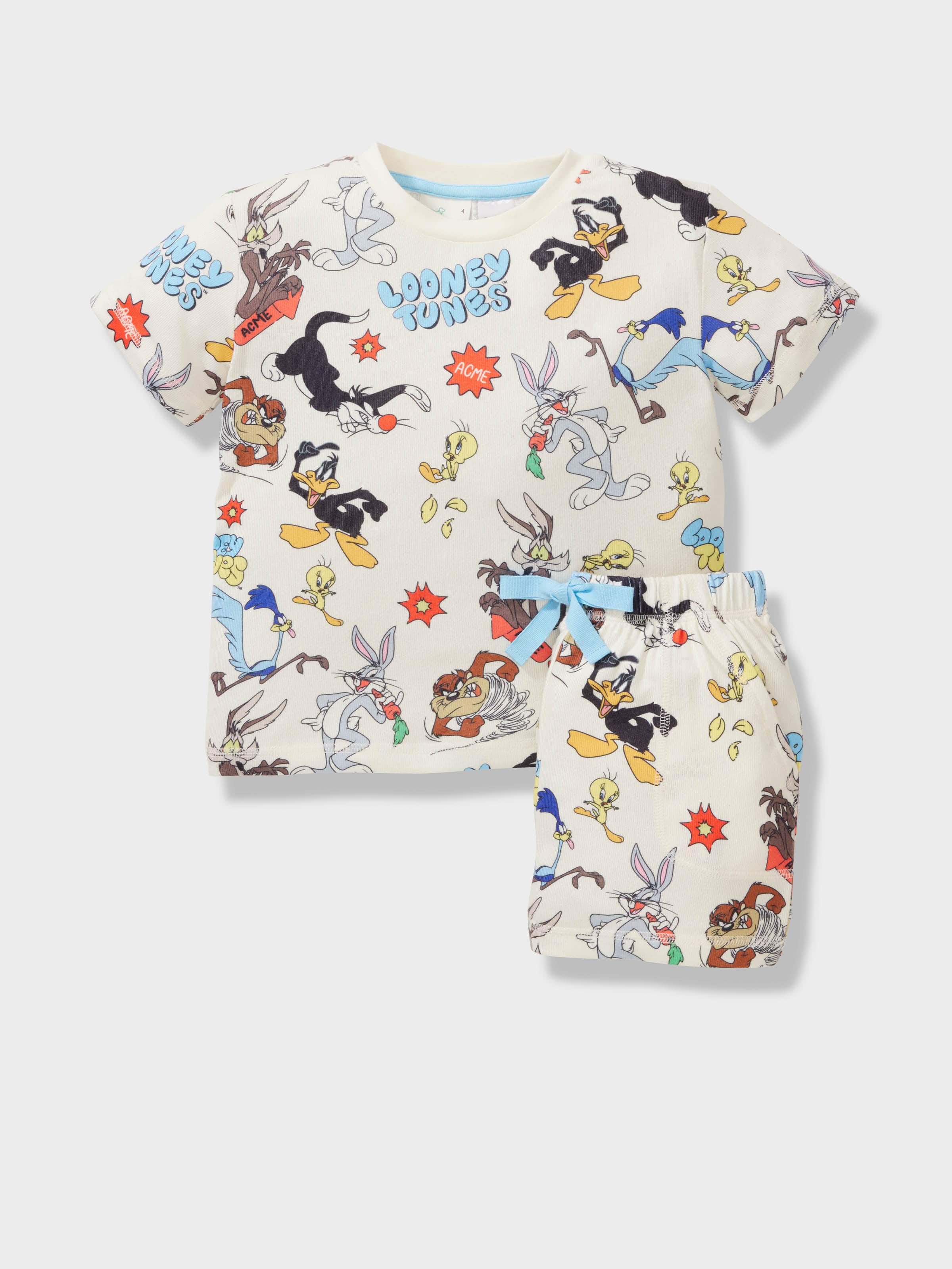 Jnr Kids Looney Tunes Plush Short Pj Set