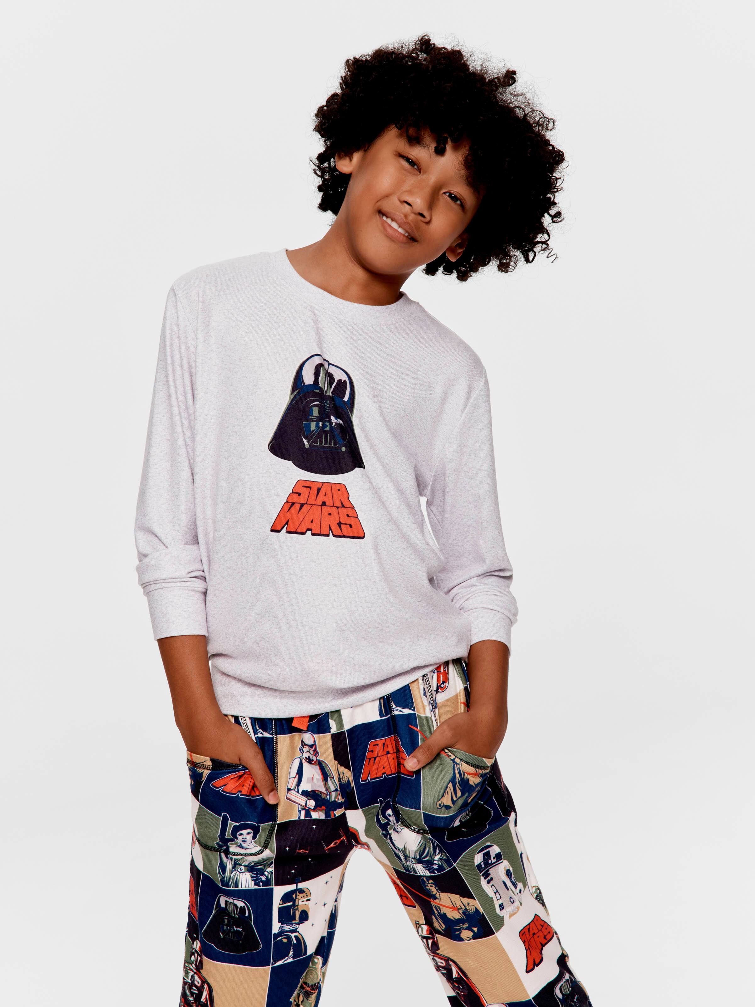 Boys Disney Star Wars Plush Long Pj Set