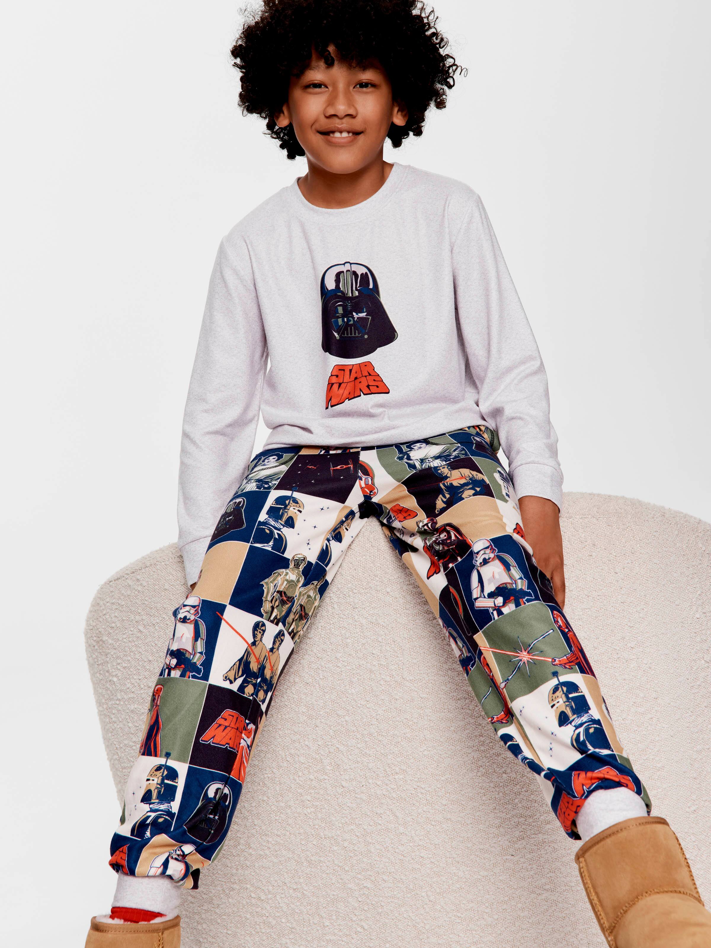 Boys Disney Star Wars Plush Long Pj Set
