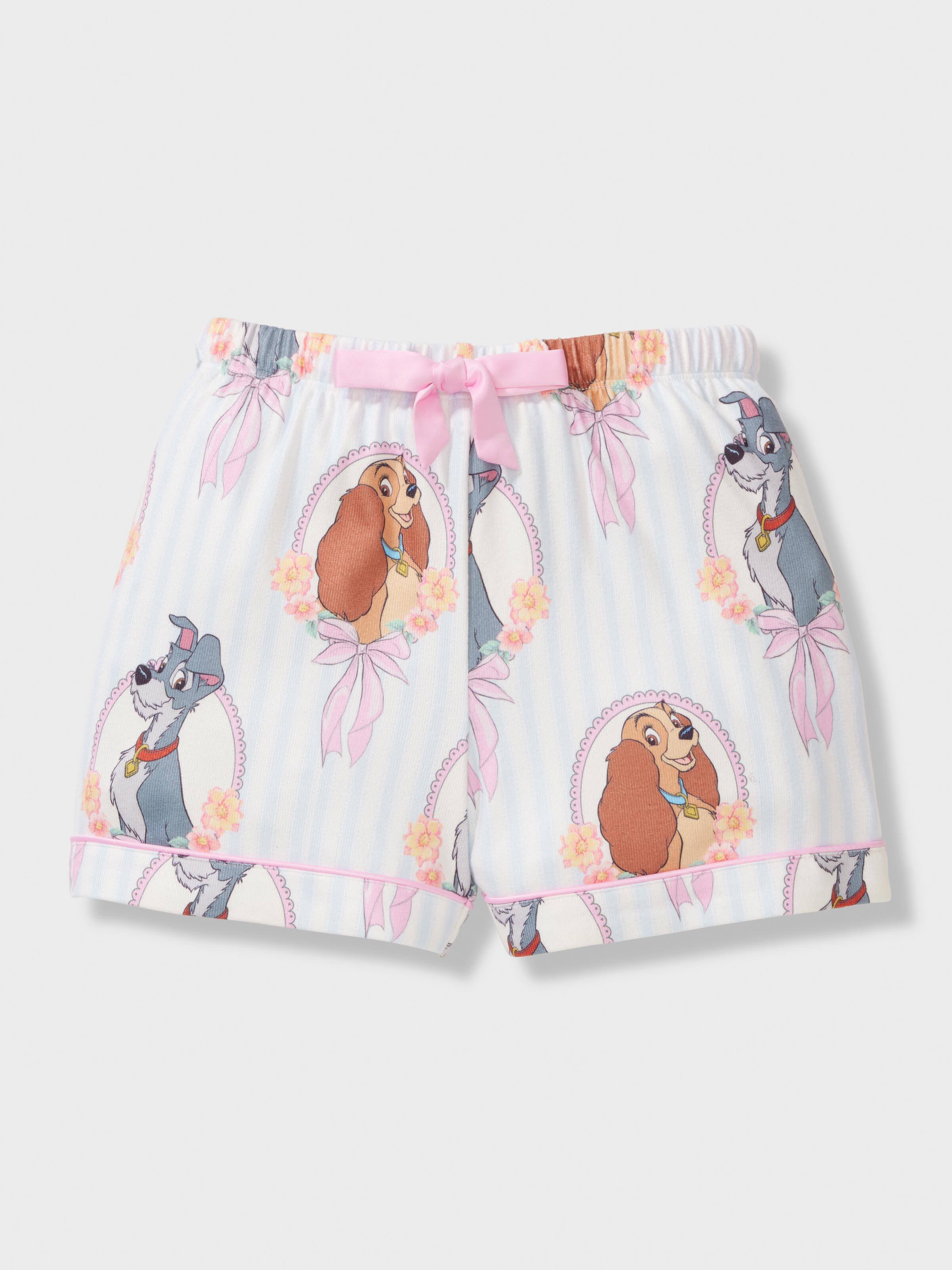 Girls Lady And The Tramp Plush Short Classic Pj Set