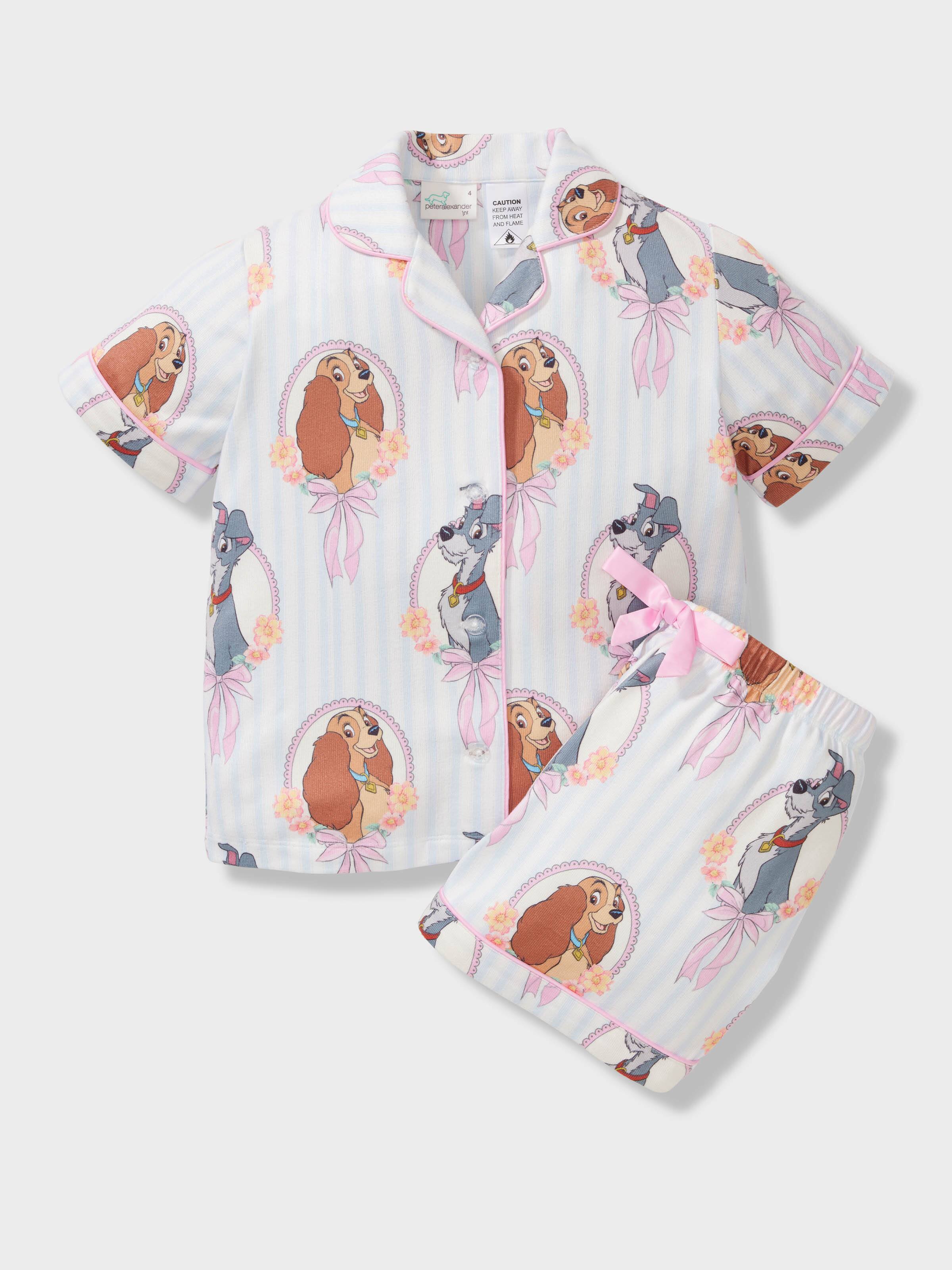 Girls Lady And The Tramp Plush Short Classic Pj Set