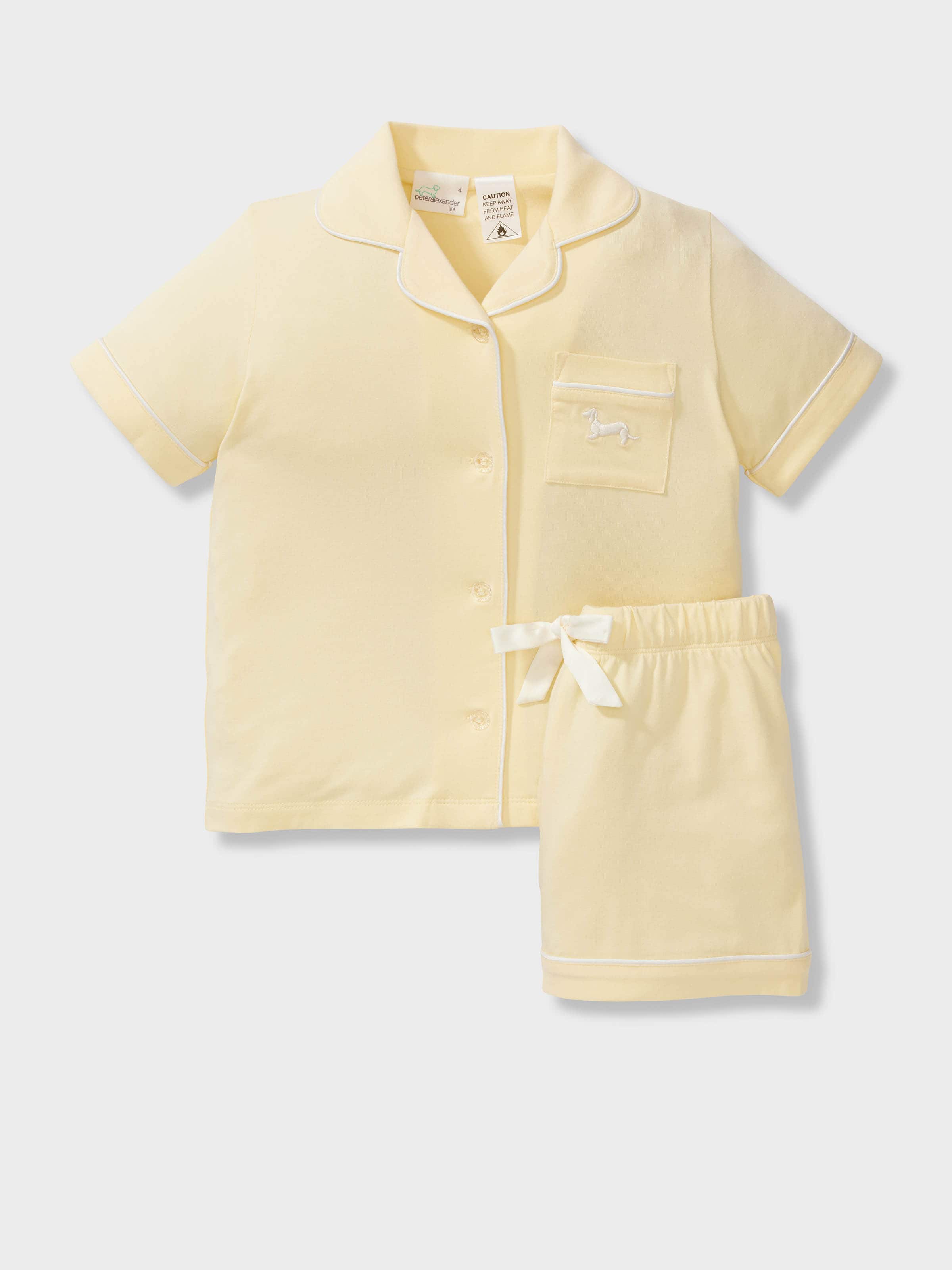 Jnr Girls Butter Bamboo Short Classic Pj Set