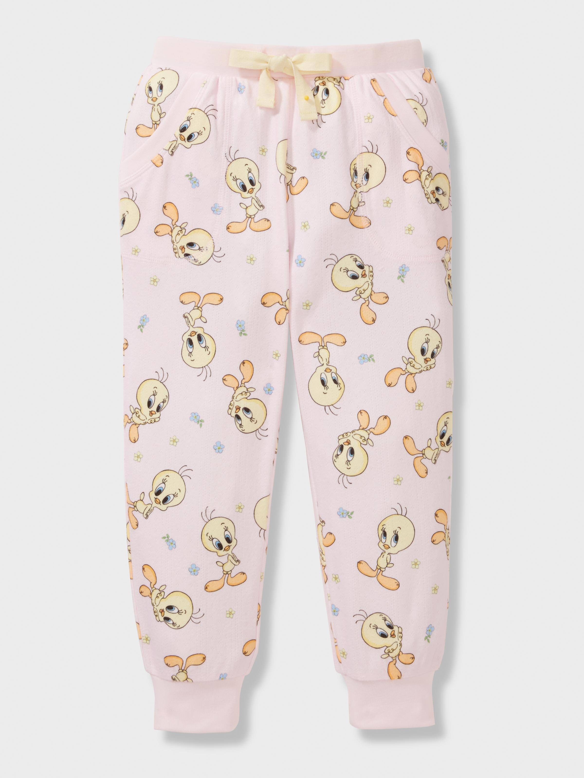 Jnr Girls Looney Tunes Tweety Bird Long Pj Set