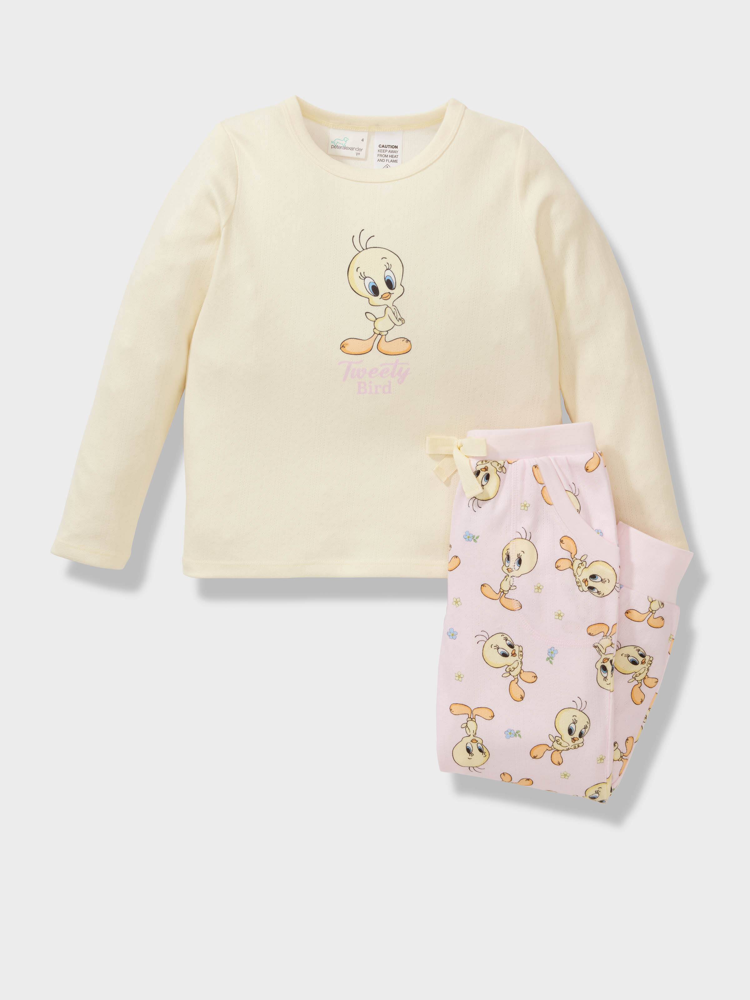 Jnr Girls Looney Tunes Tweety Bird Long Pj Set