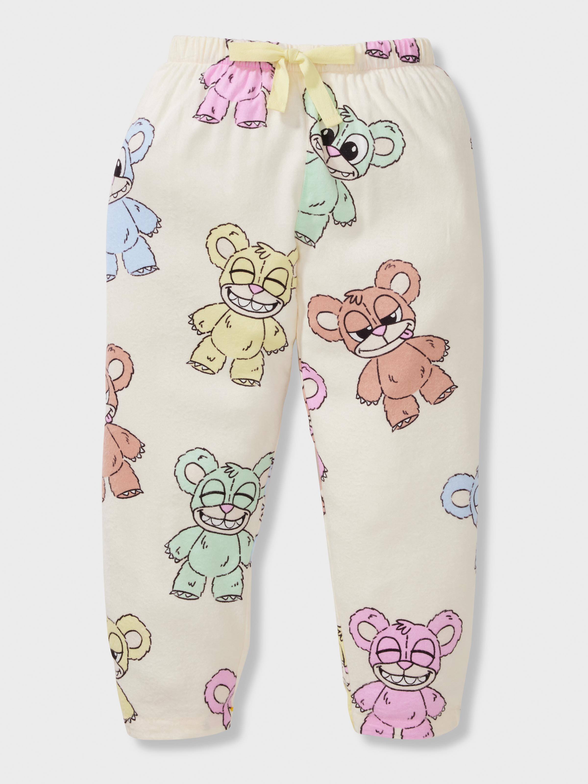 Girls Scare Bears Bamboo Flan Long Classic Pj Set