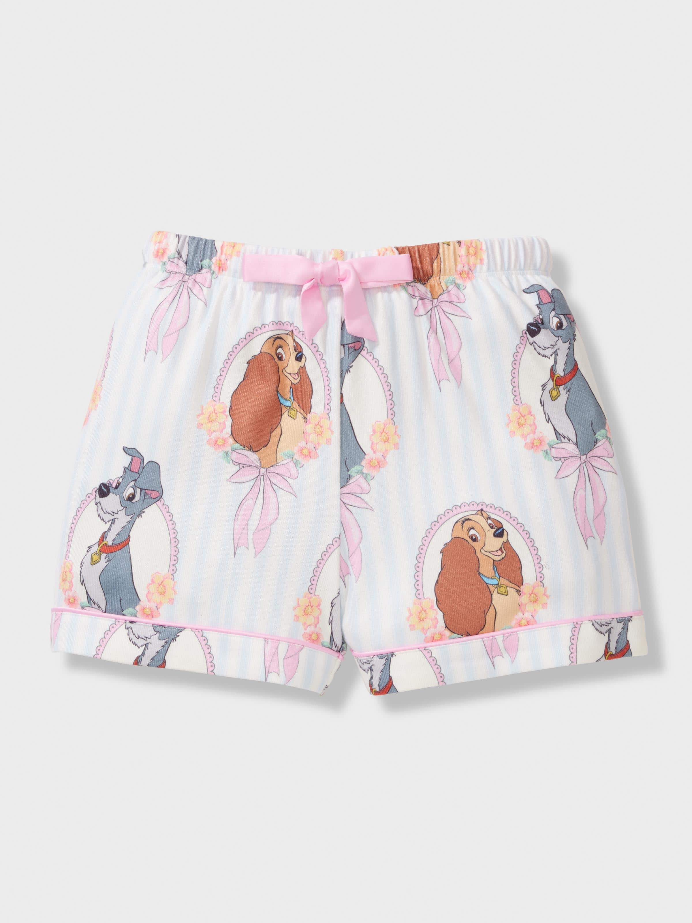 Jnr Girls Disney Lady And The Tramp Plush Short Classic Pj Set