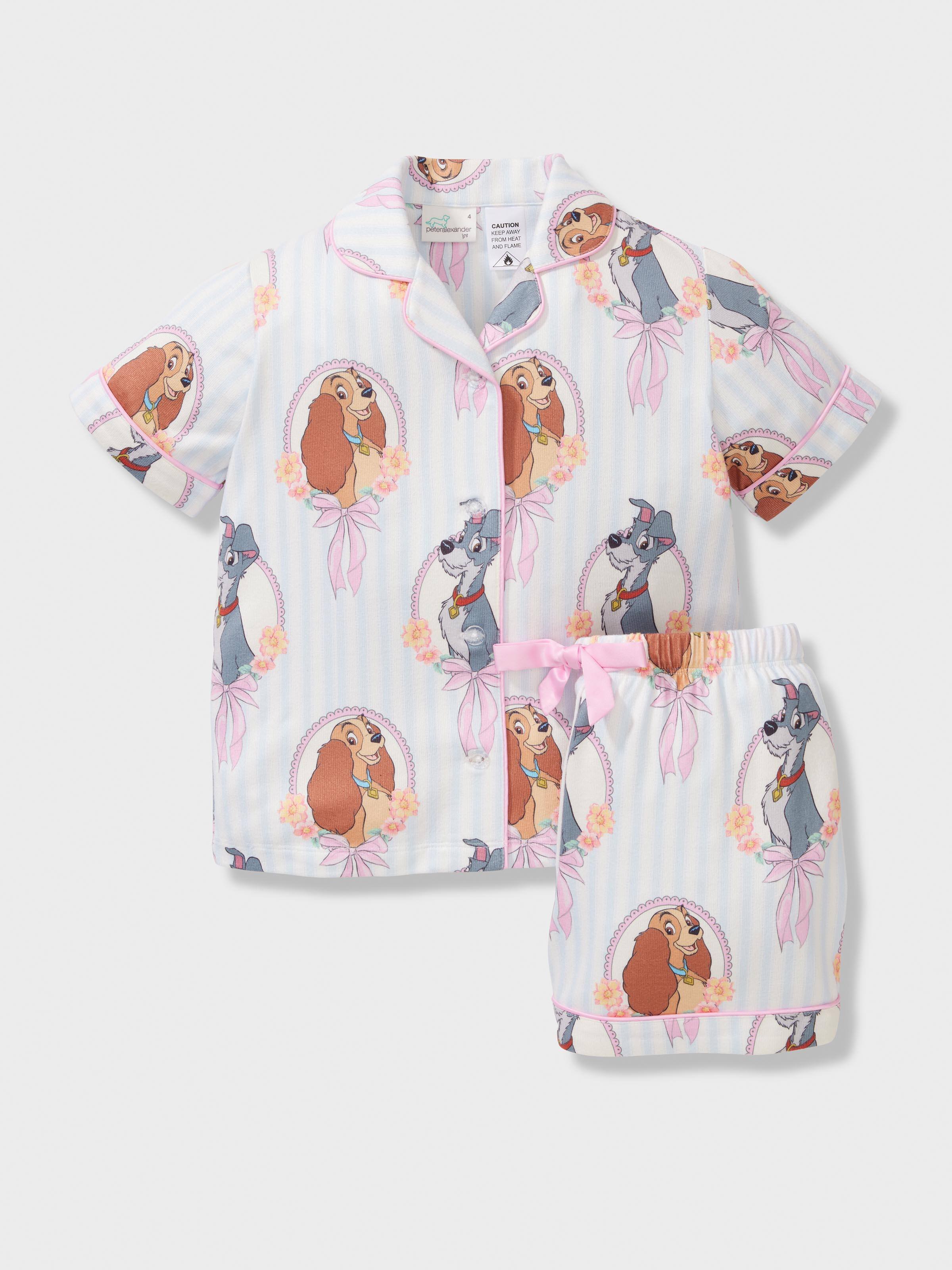 Jnr Girls Disney Lady And The Tramp Plush Short Classic Pj Set