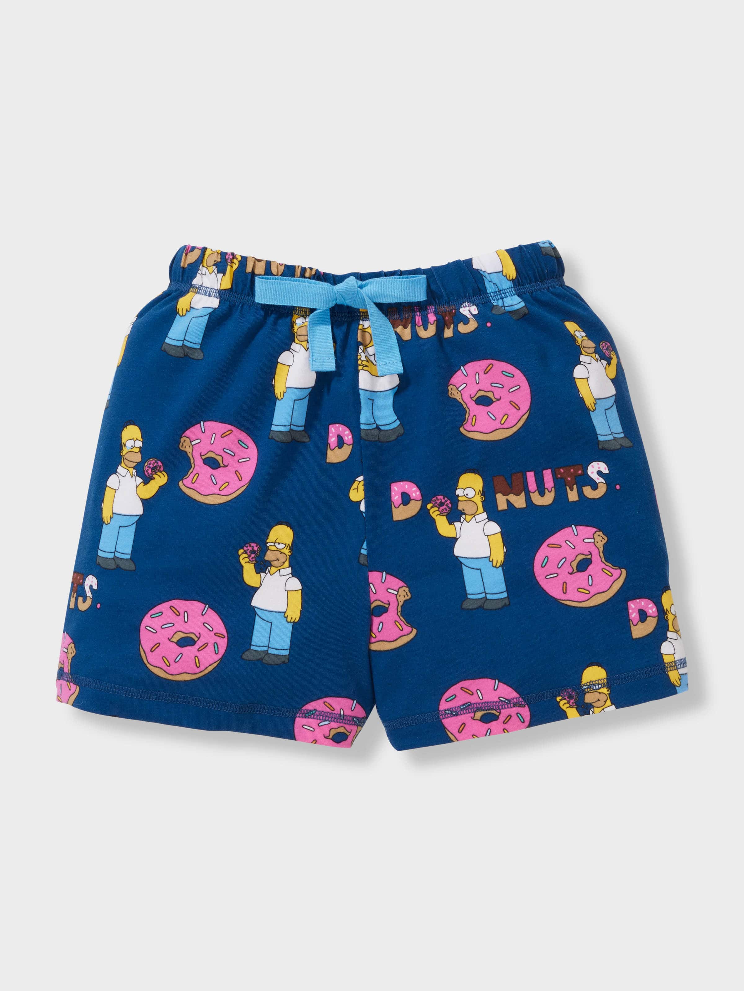 Jnr Kids The Simpsons Donuts Short Pj Set