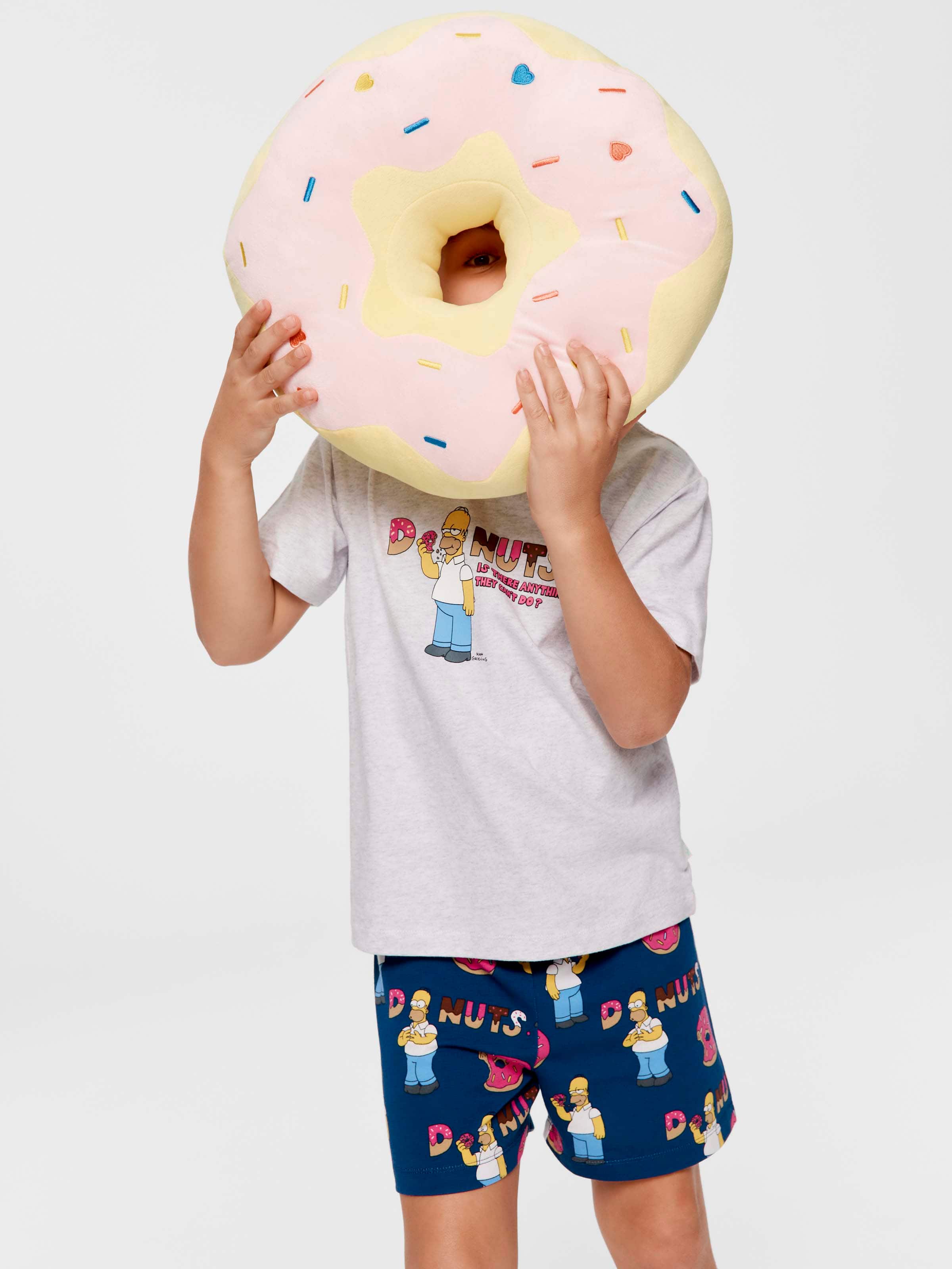 Kids The Simpsons Donuts Short Pj Set
