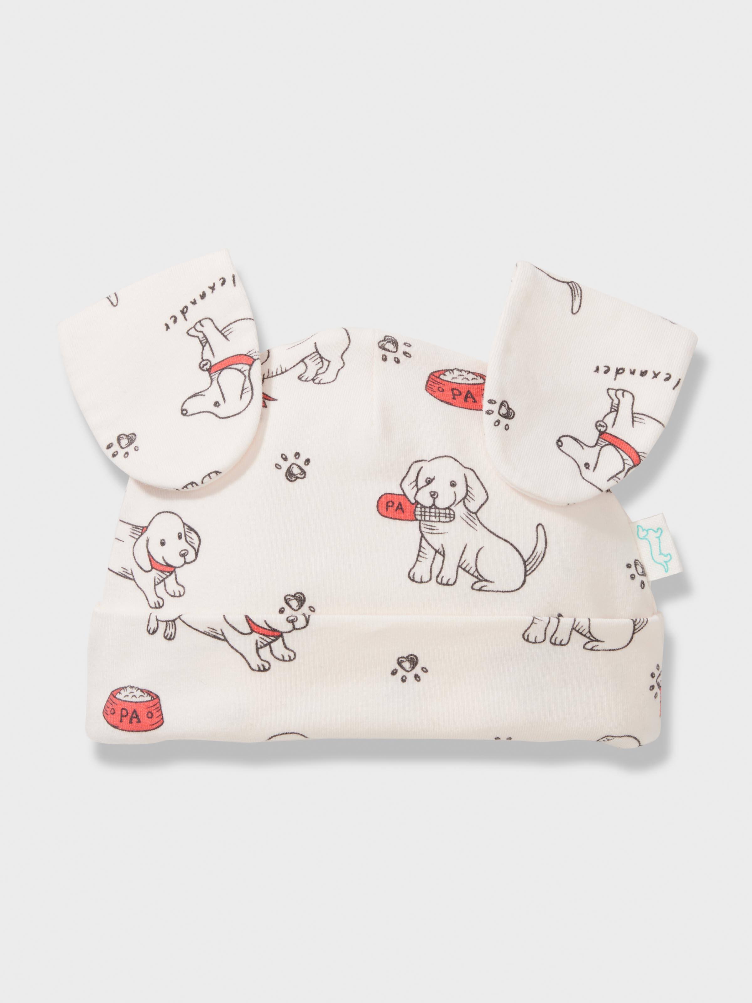 Baby Organics Naughty Puppies Beanie & Booties Set