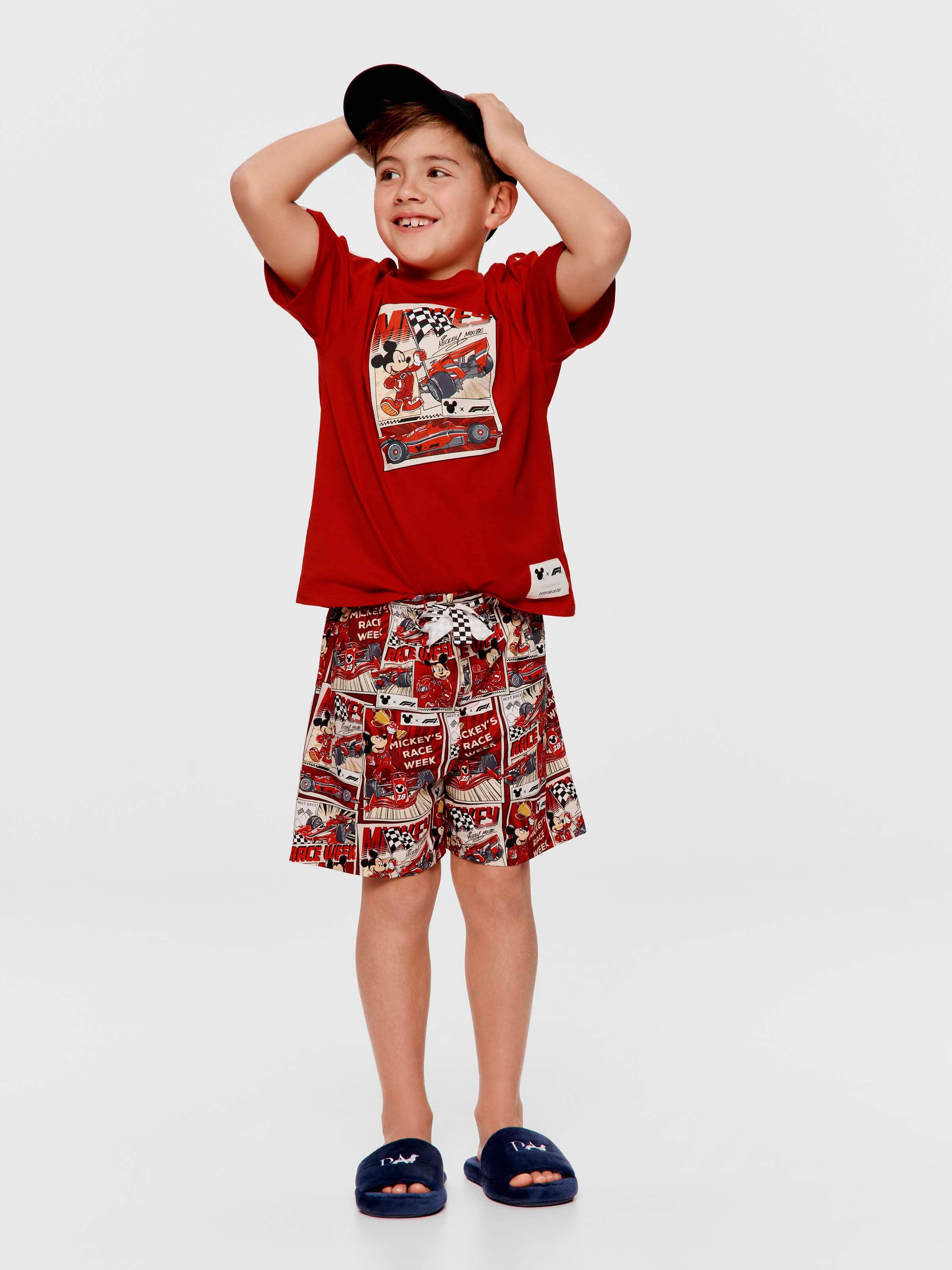 Kids F1 X Mickey 100% Cotton Short Pj Set