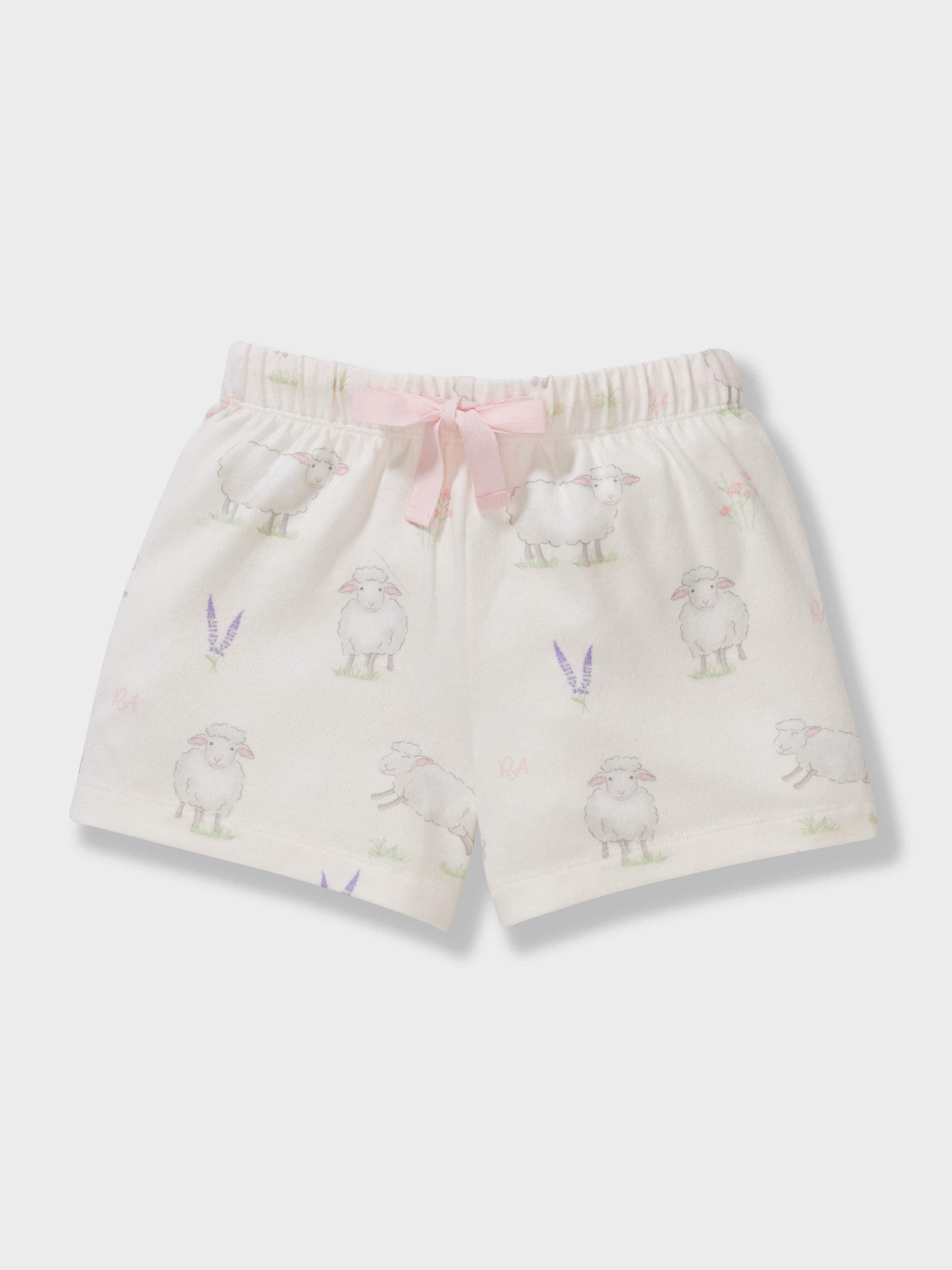 Jnr Girls Sheep Plush Classic Short Pj Set