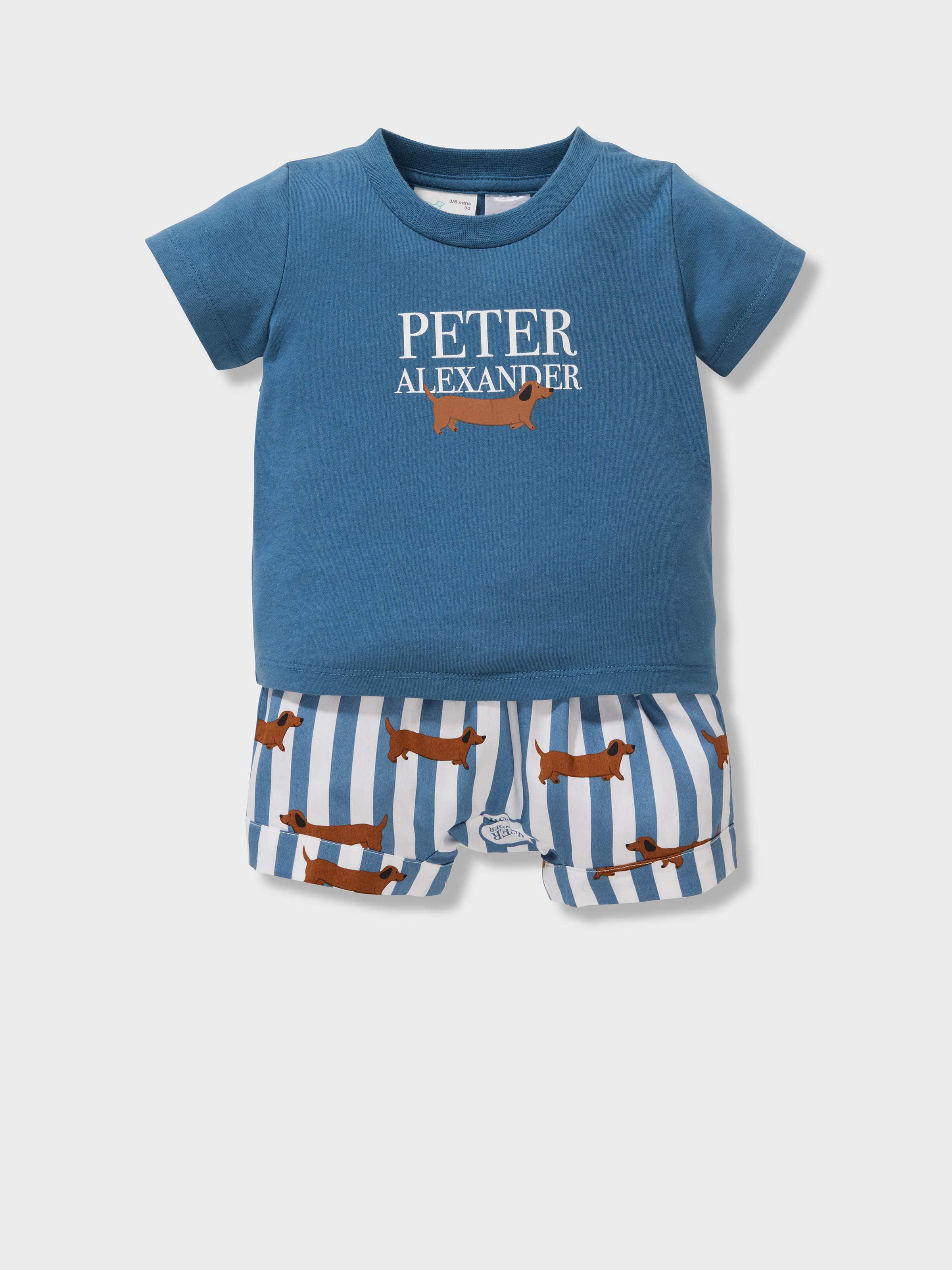 Baby Boy 100% Cotton Penny Short Pj Set