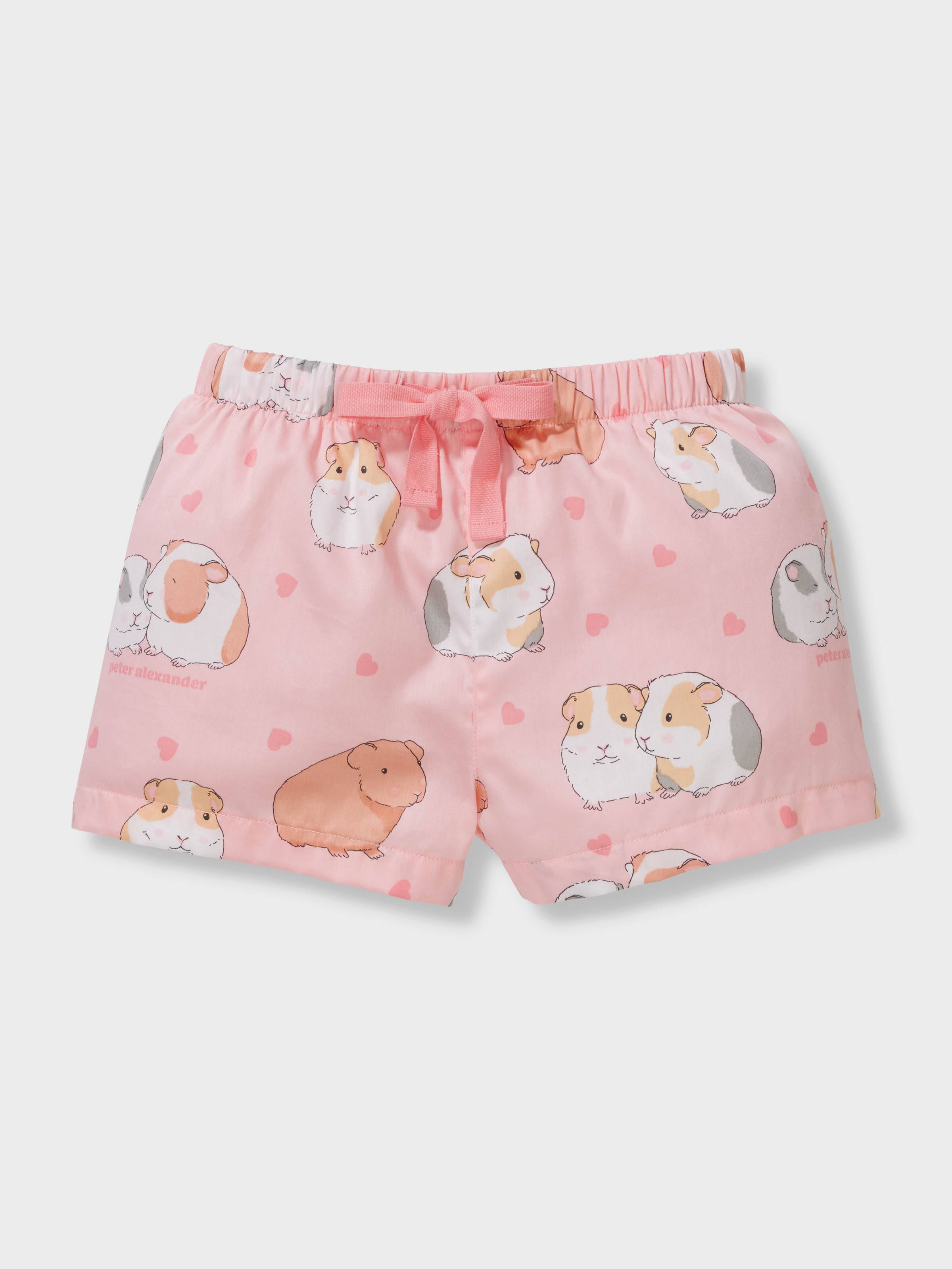 Jnr Girls 100% Cotton Guinea Pigs Short Pj Set