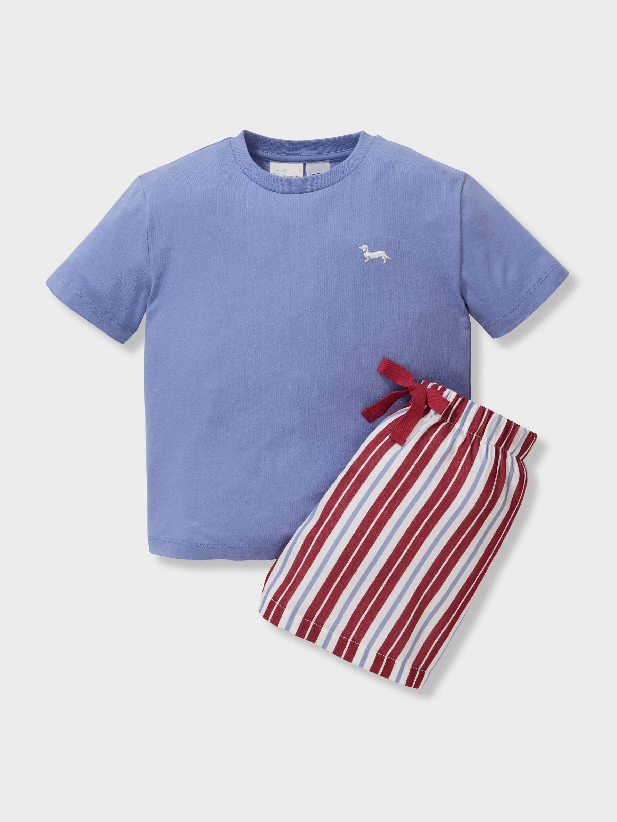 Boys 100% Cotton Classic Stripes Short Pj Set