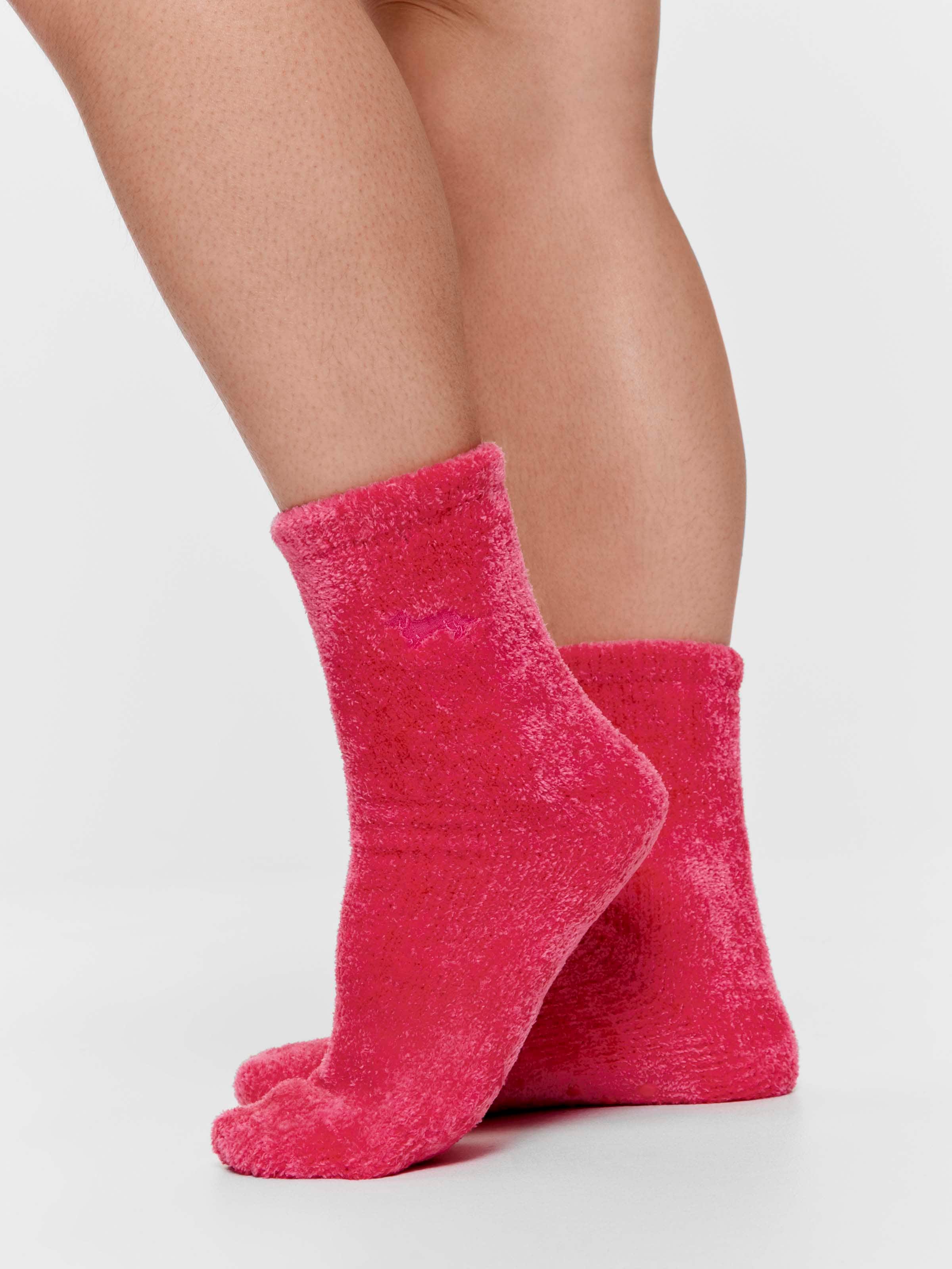 Raspberry Chenille Sock