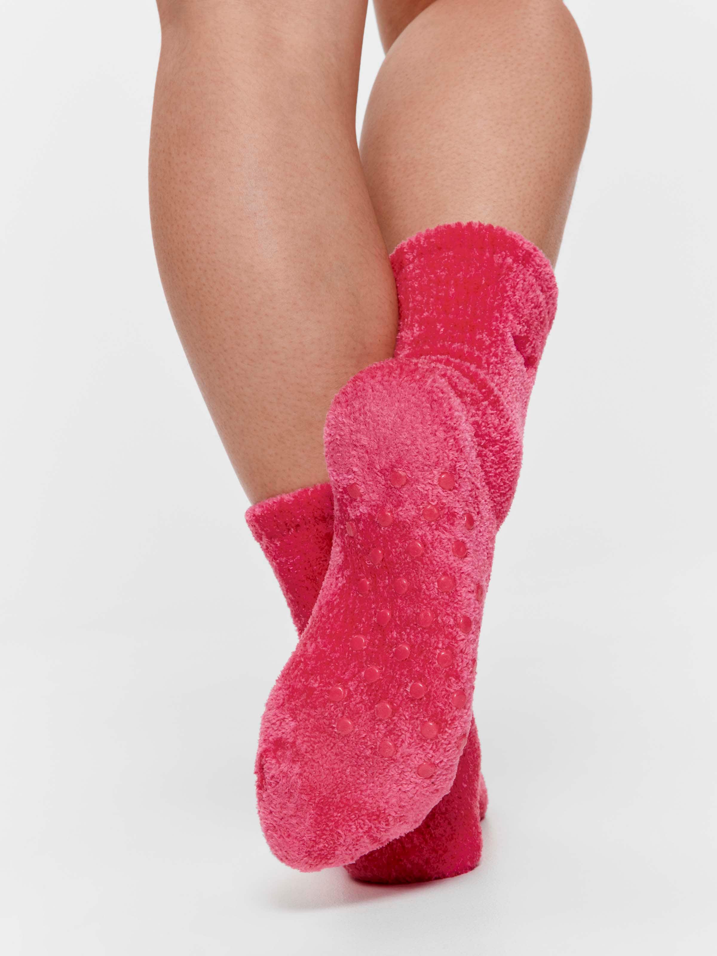Raspberry Chenille Sock