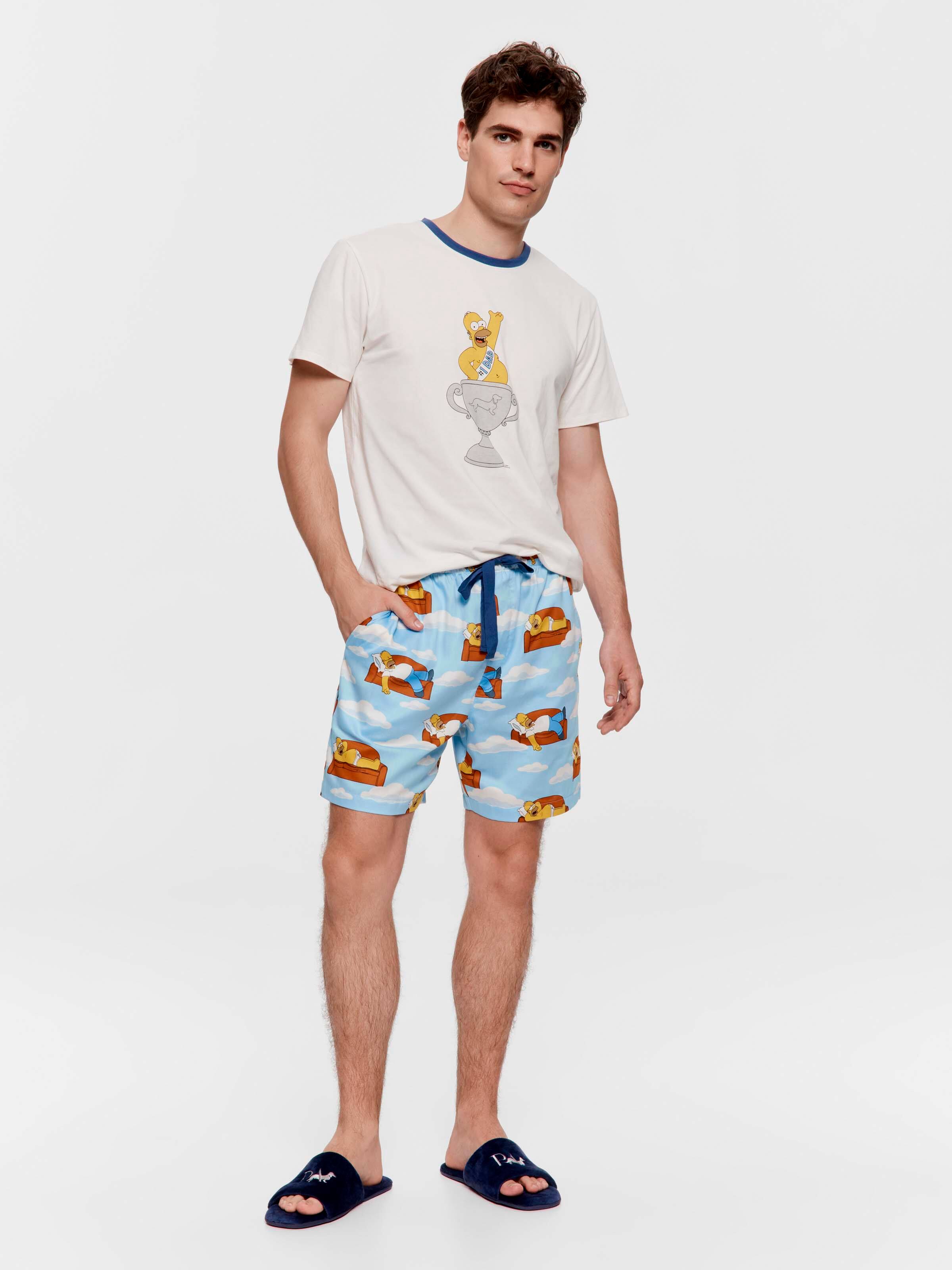 The Simpsons Cloud 100% Cotton Mid Short