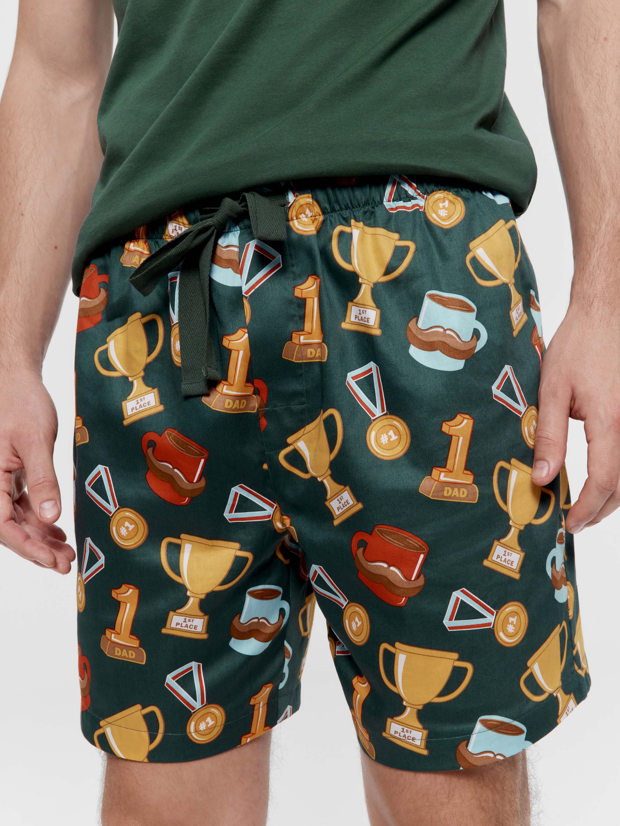 Number 1 Dad 100% Cotton Mid Short