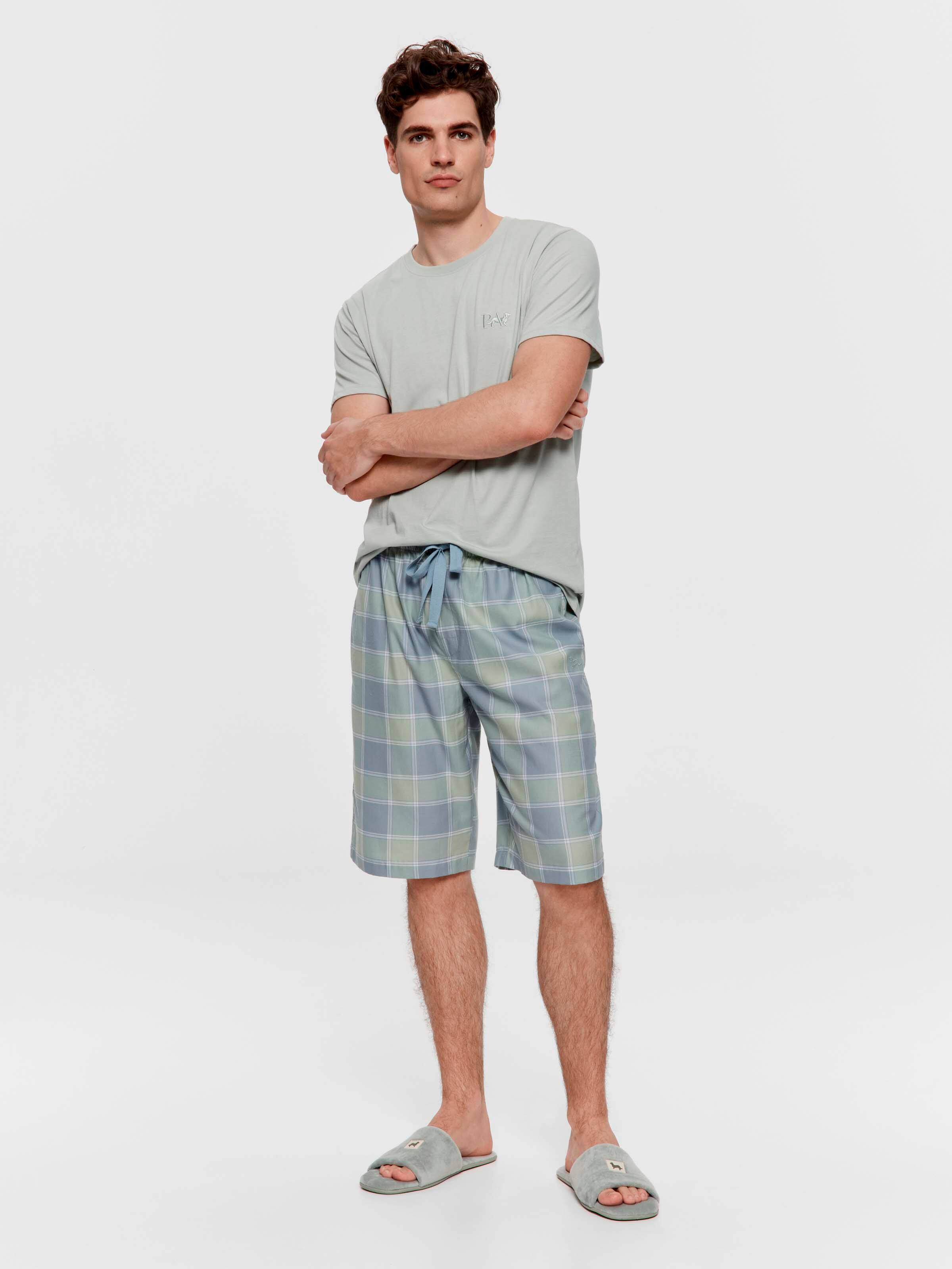 Green Check 100% Cotton Sleep Short