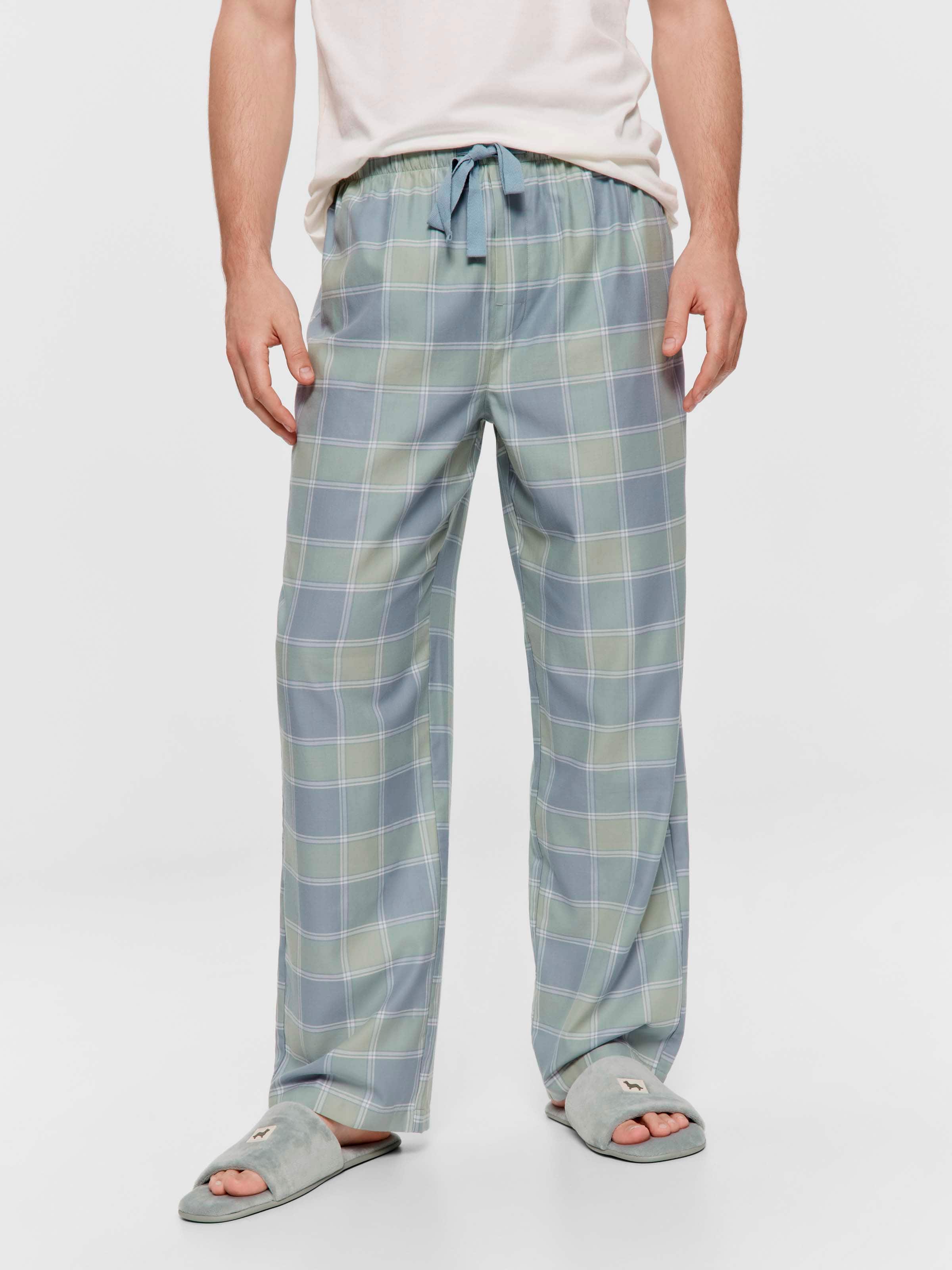 Green Check 100% Cotton Classic Pj Pant