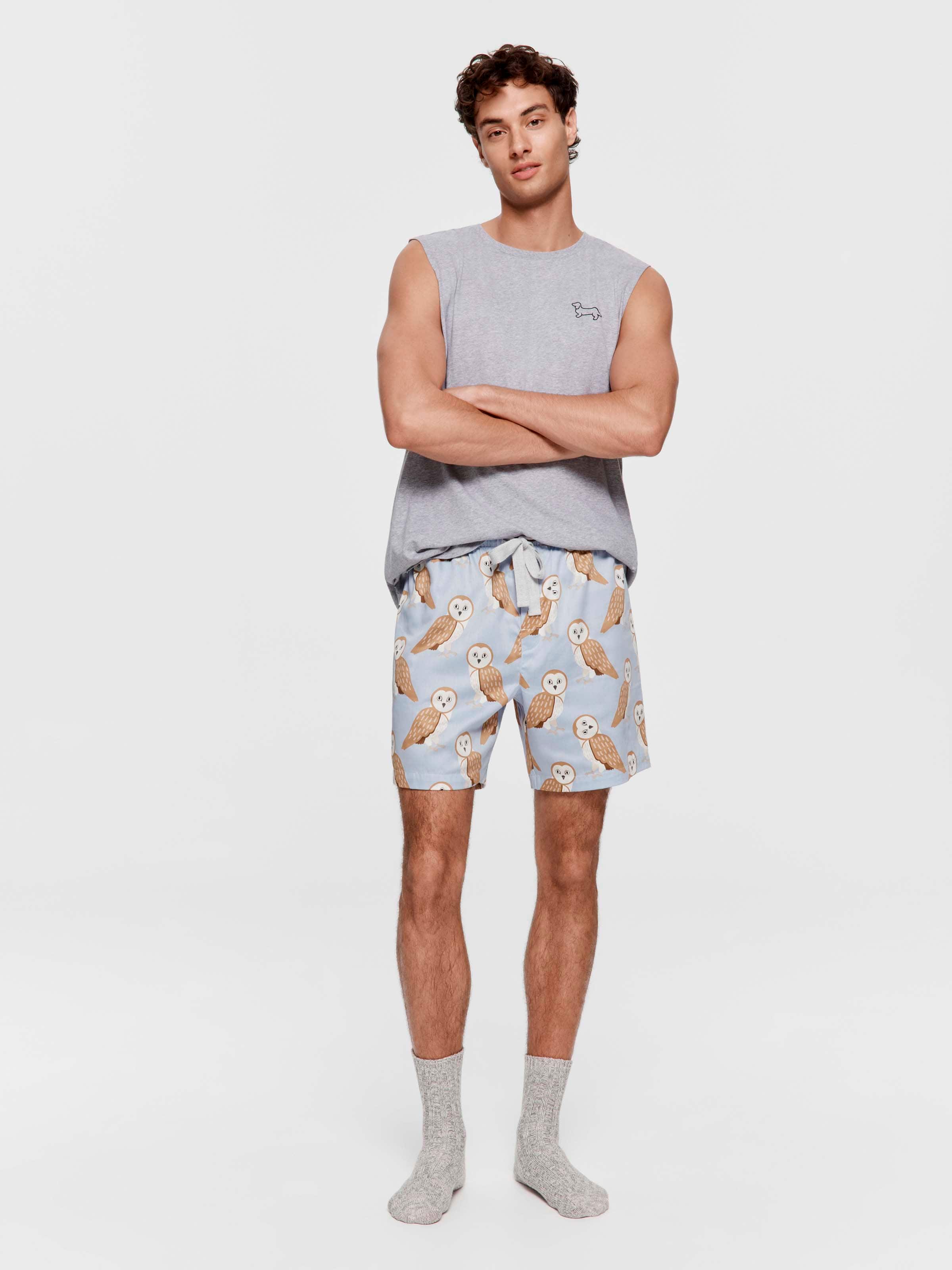 Owl 100% Cotton Mid Short