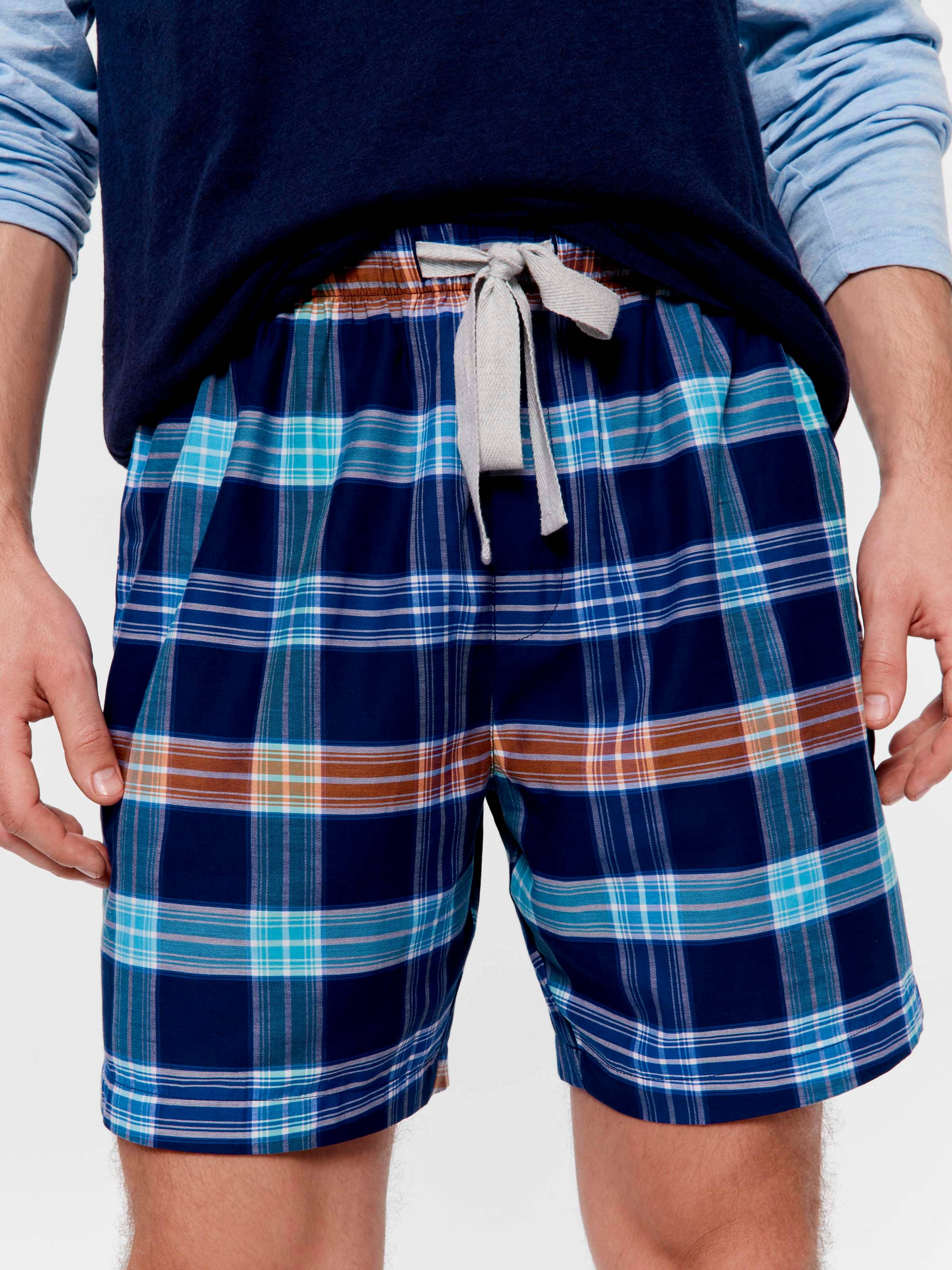 Coloured Check 100% Cotton Mid Short