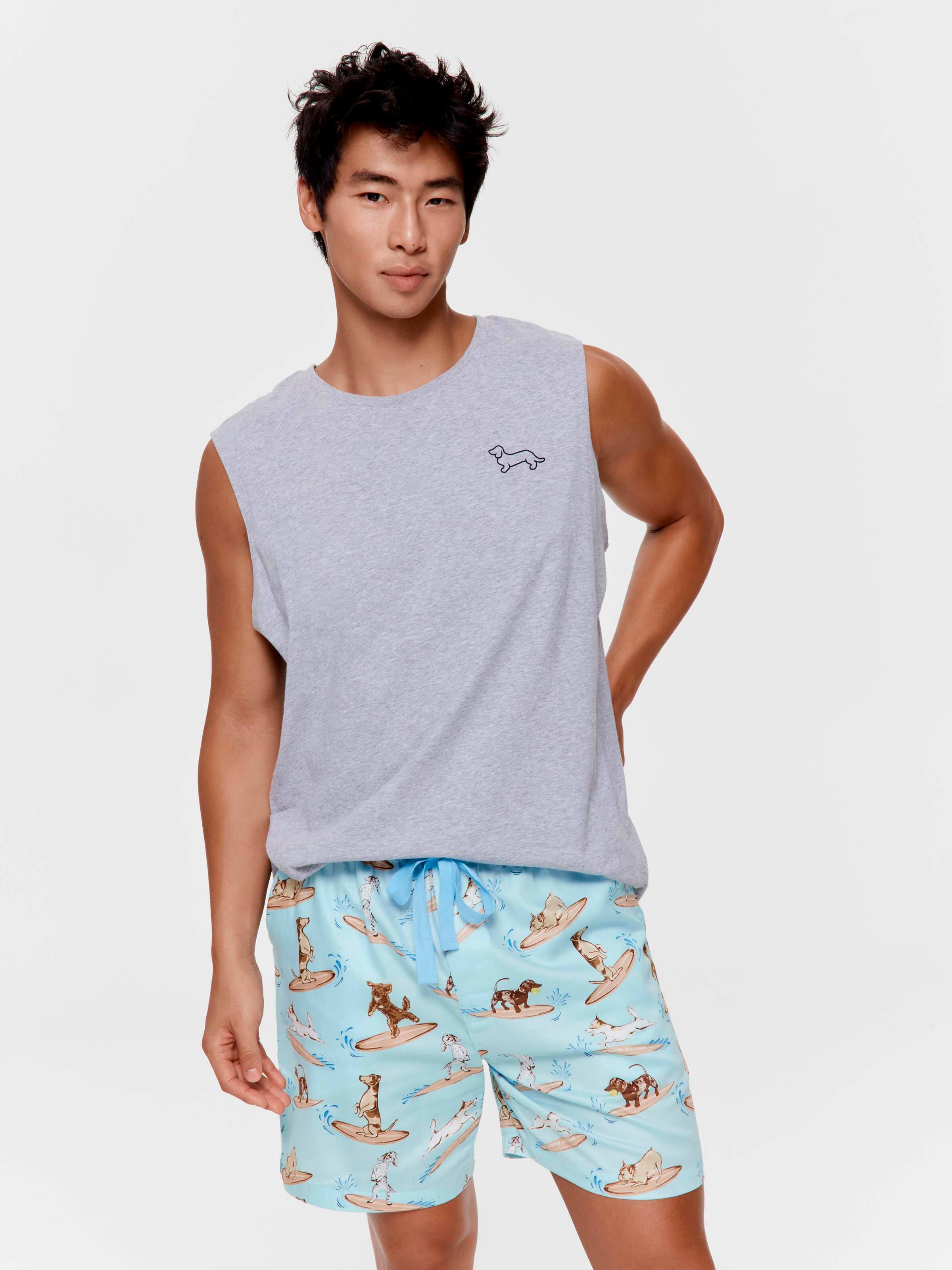 Dog Surfing 100% Cotton Mid Short