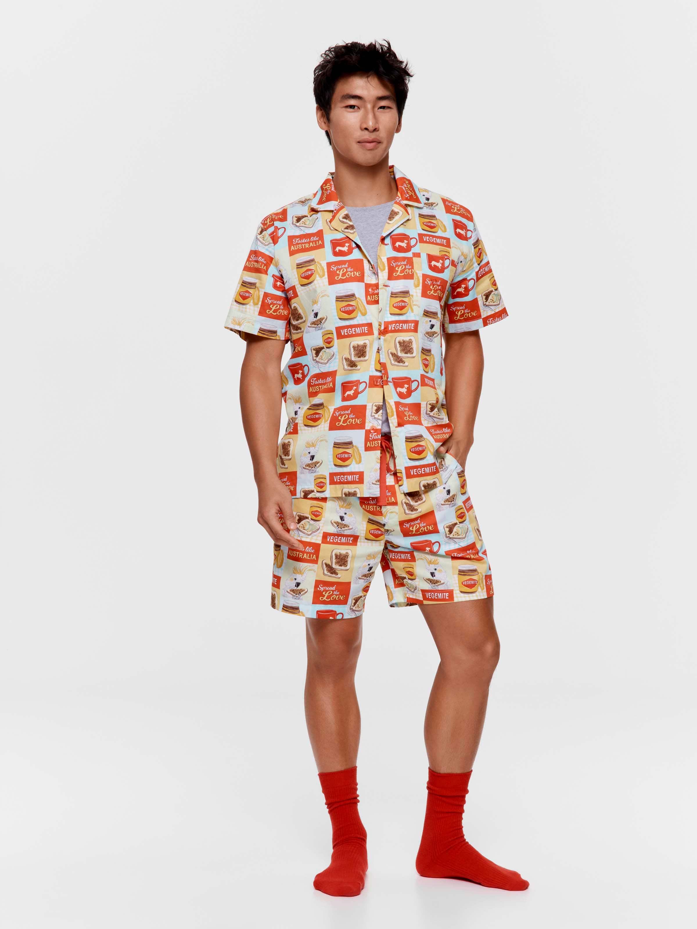 Vegemite Short Sleeve 100% Cotton Pj Set