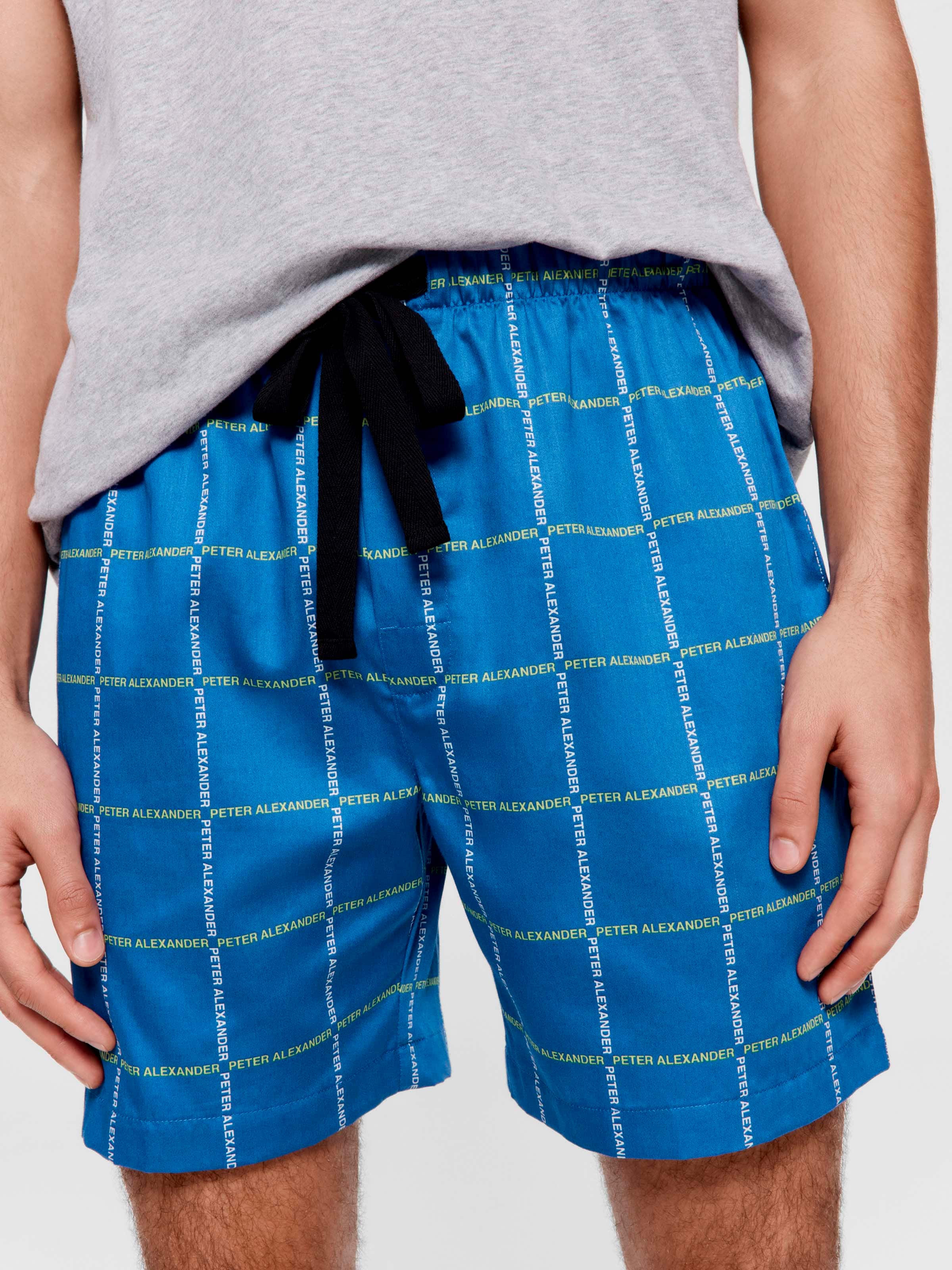 P.A Windowpane 100% Cotton Mid Short