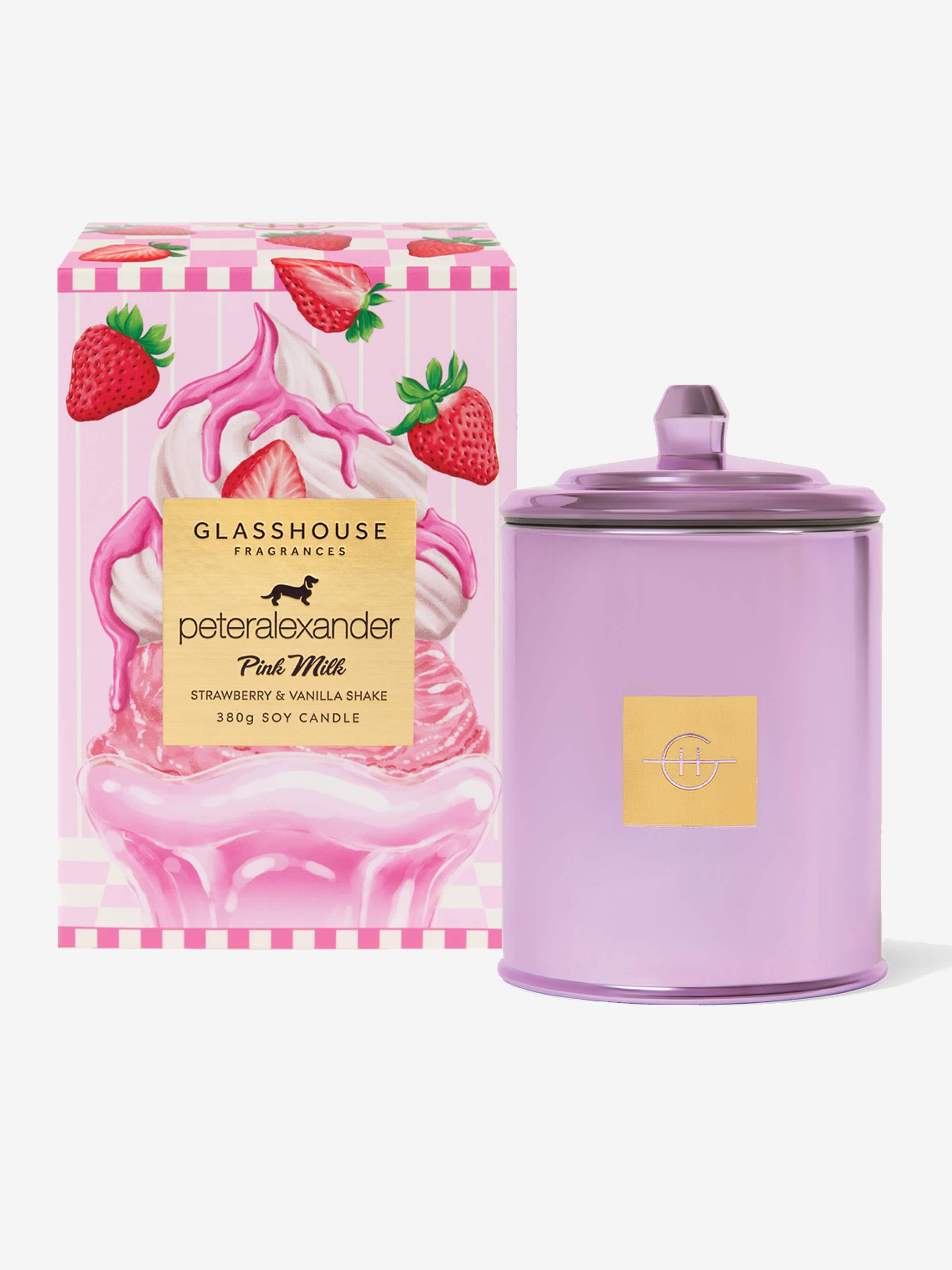 Glasshouse Fragrances Pink Milk 380G Candle