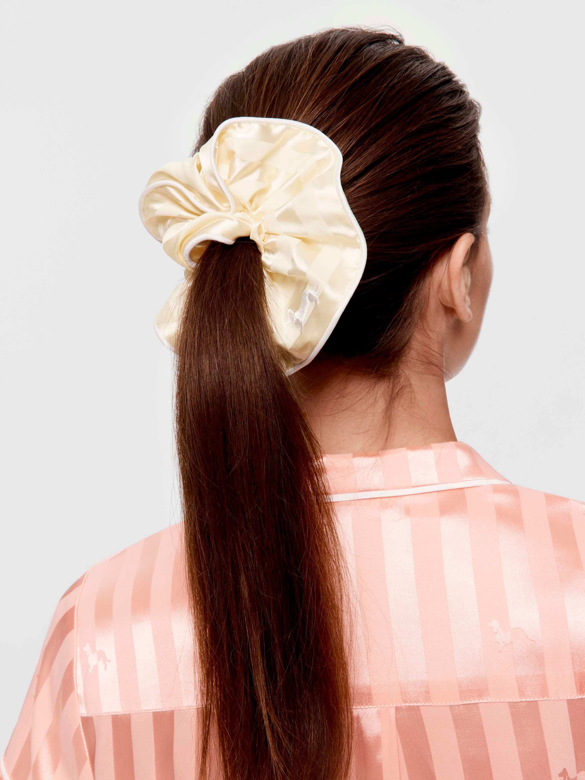 Large Butter Satin Scrunchie