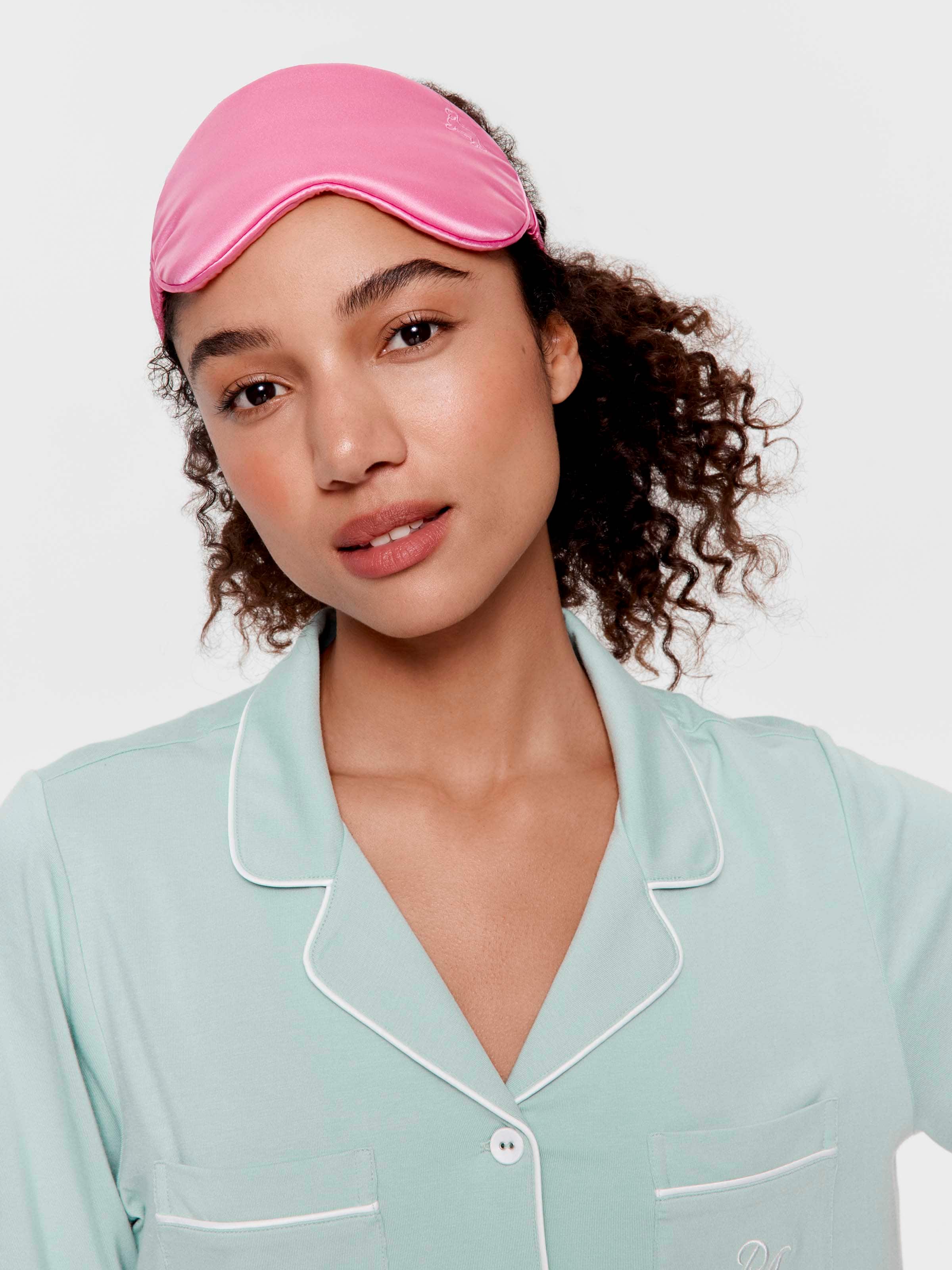 Mid Pink Silk Eye Mask