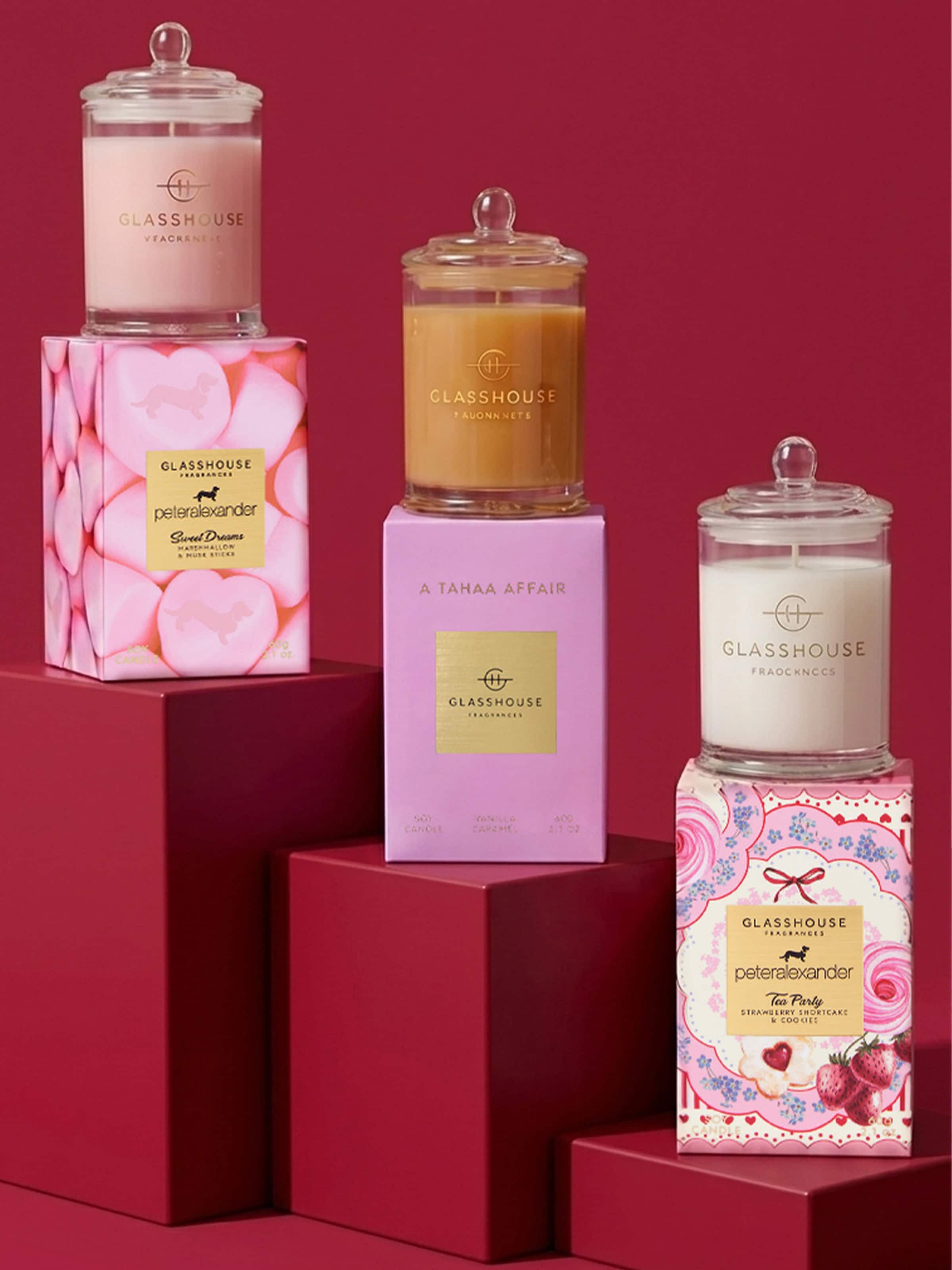 Glasshouse Fragrances Mini Trio 60G Candles