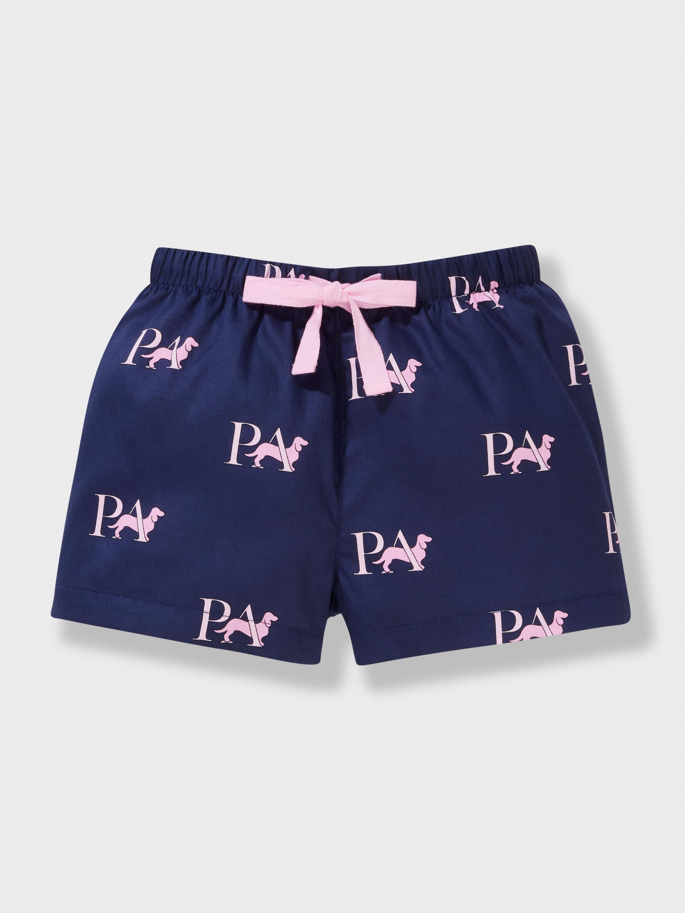 Girls P.A Logo 100% Cotton Classic Shortie Pj Set
