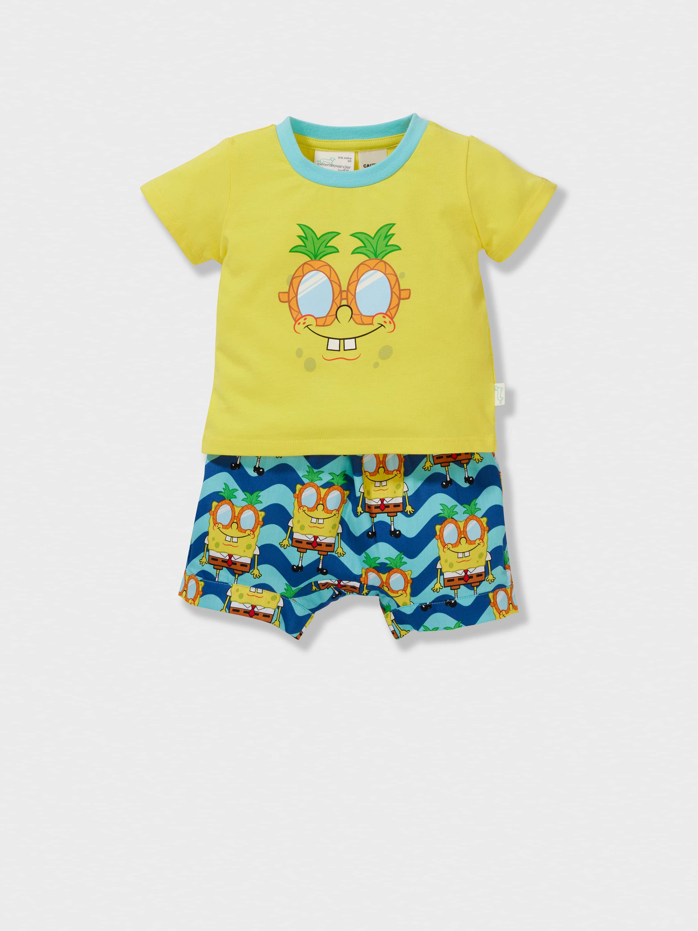 Baby Spongebob 100% Cotton Short Pj Set