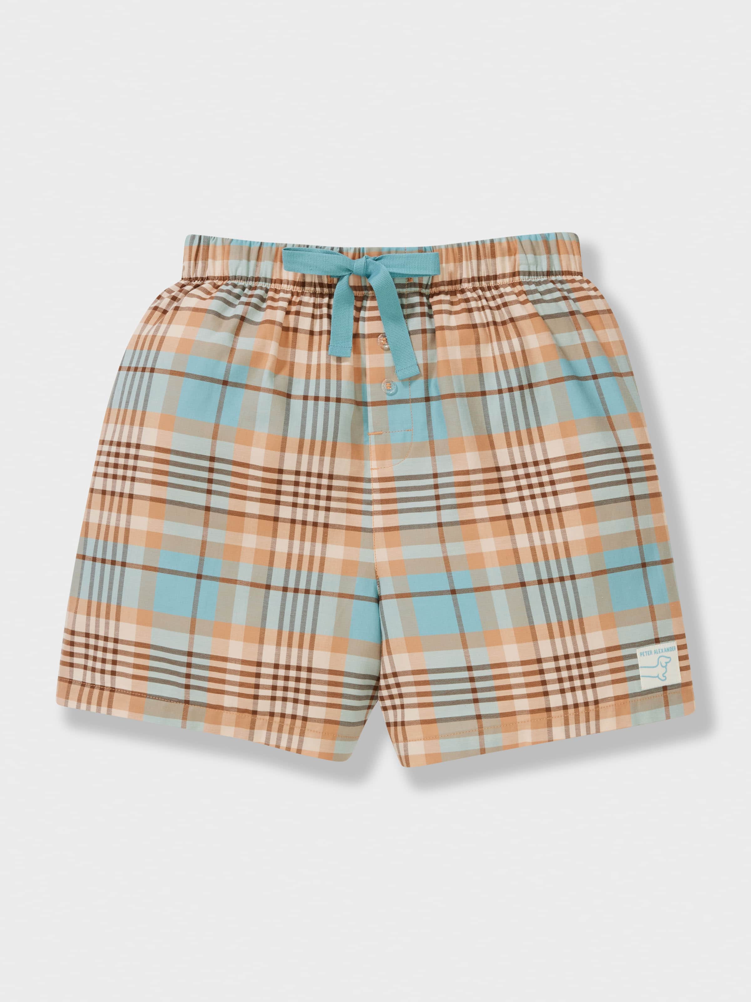 Boys Surf Check 100% Cotton Short Pj Set