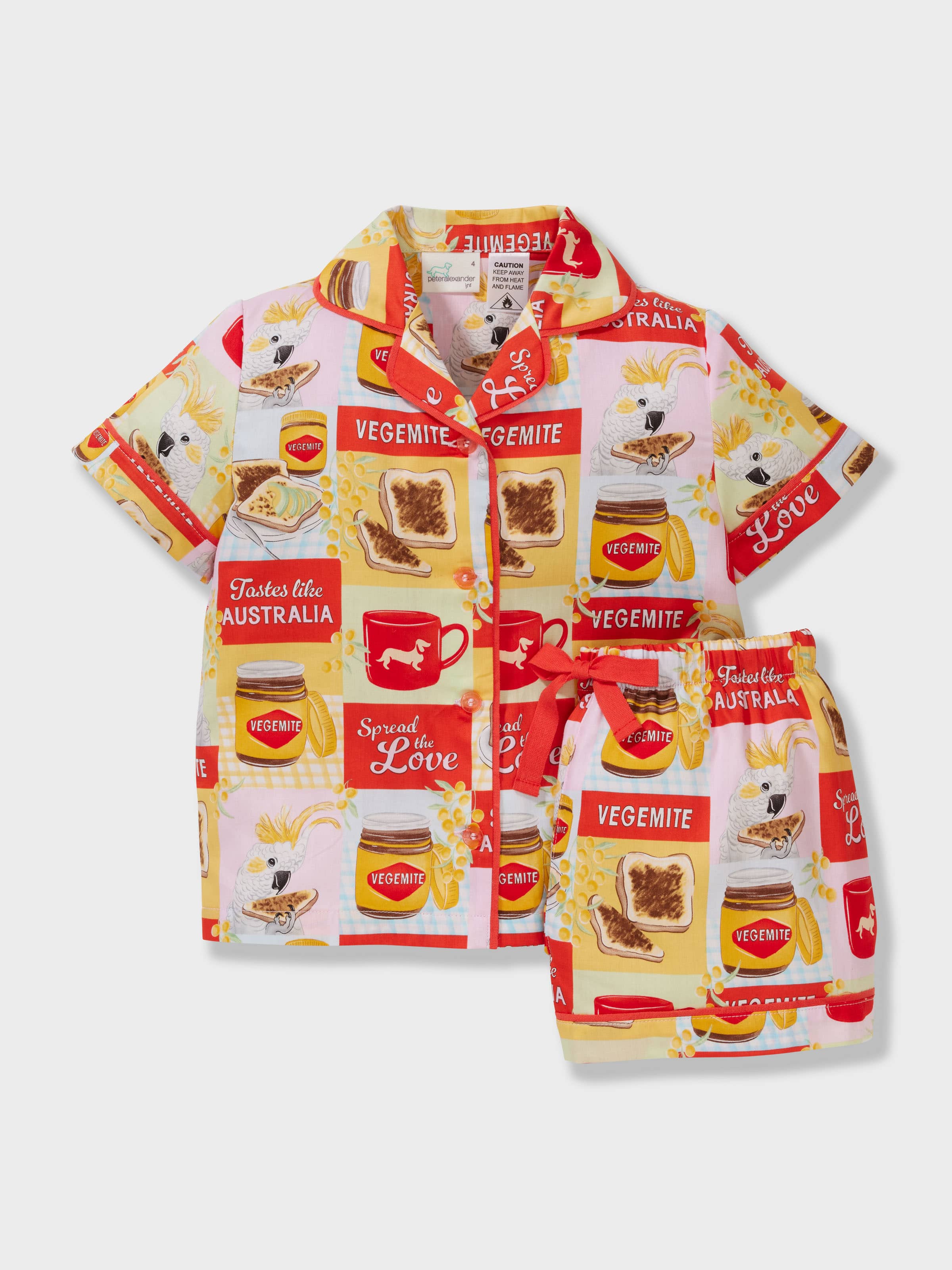 Jnr Girls Vegemite 100% Cotton Short Pj Set