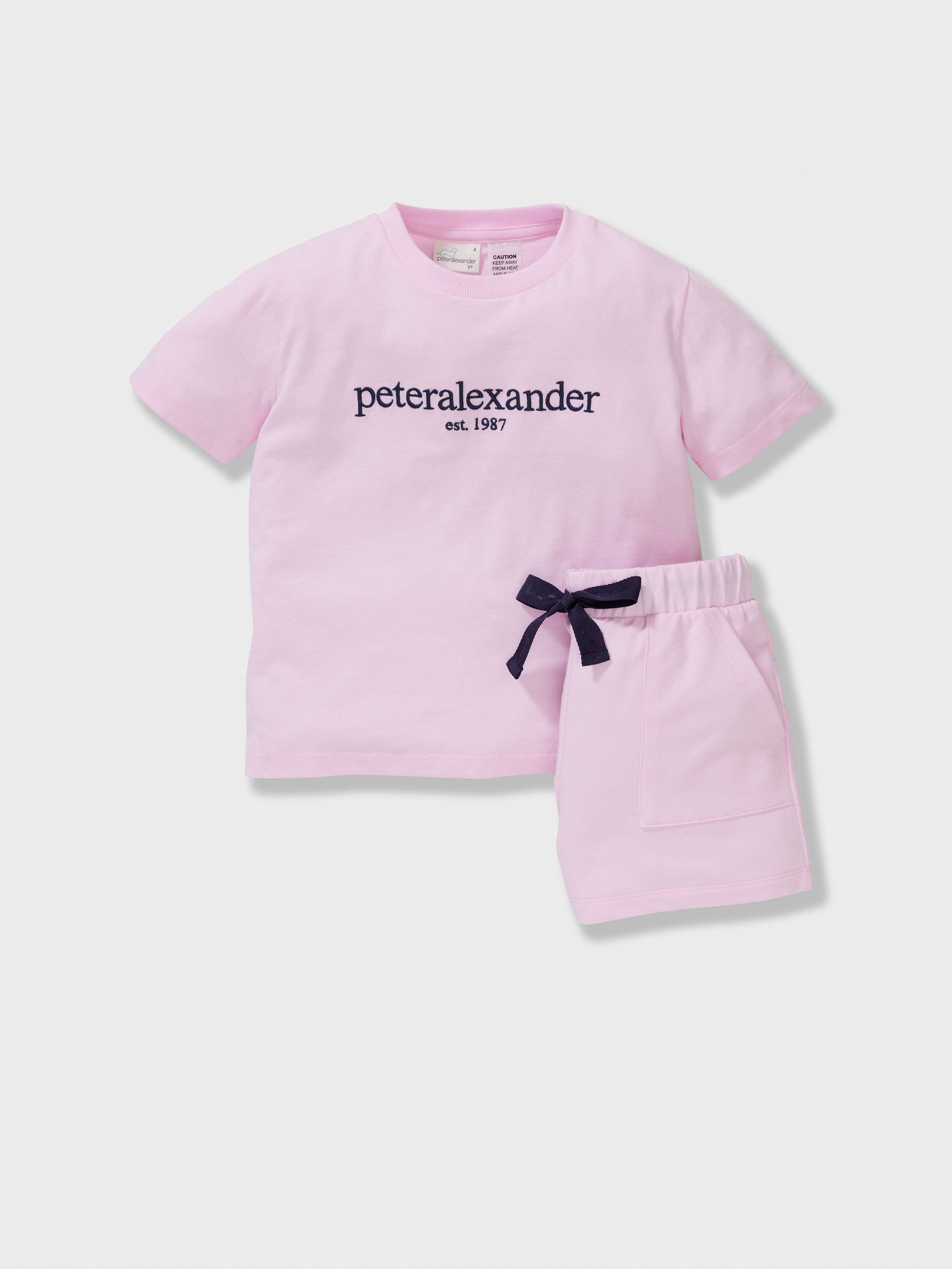 Jnr Girls Pink Heritage Short Pj Set