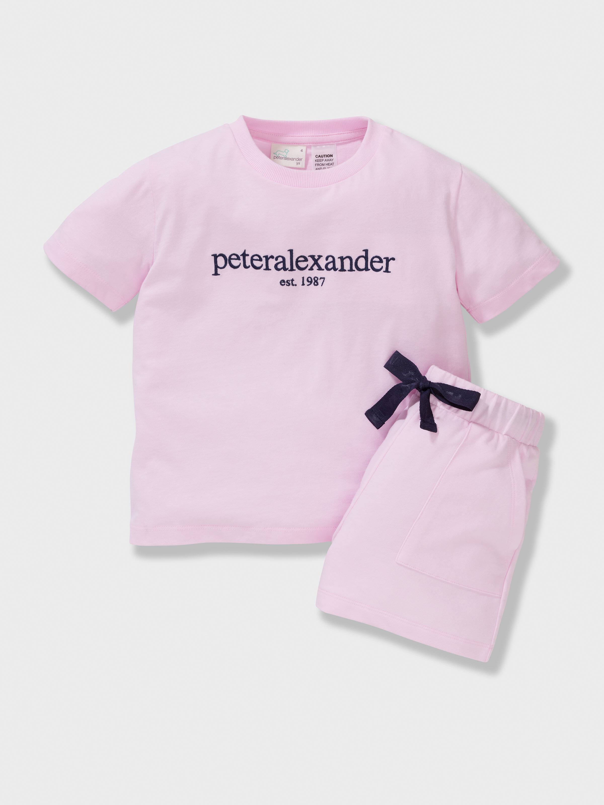 Girls Pink Heritage Short Pj Set