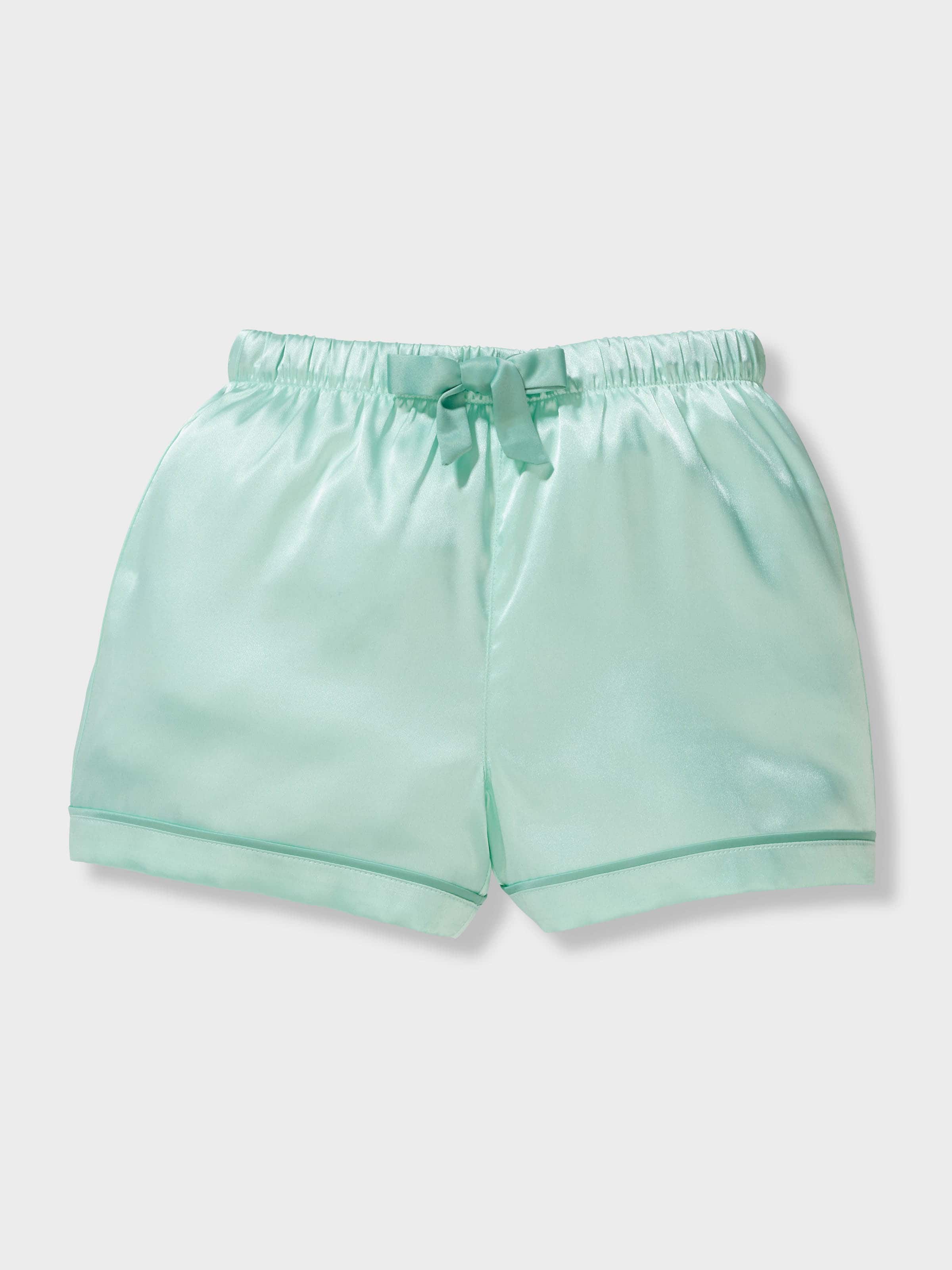 Jnr Girls Jade Satin Classic Shortie Pj Set