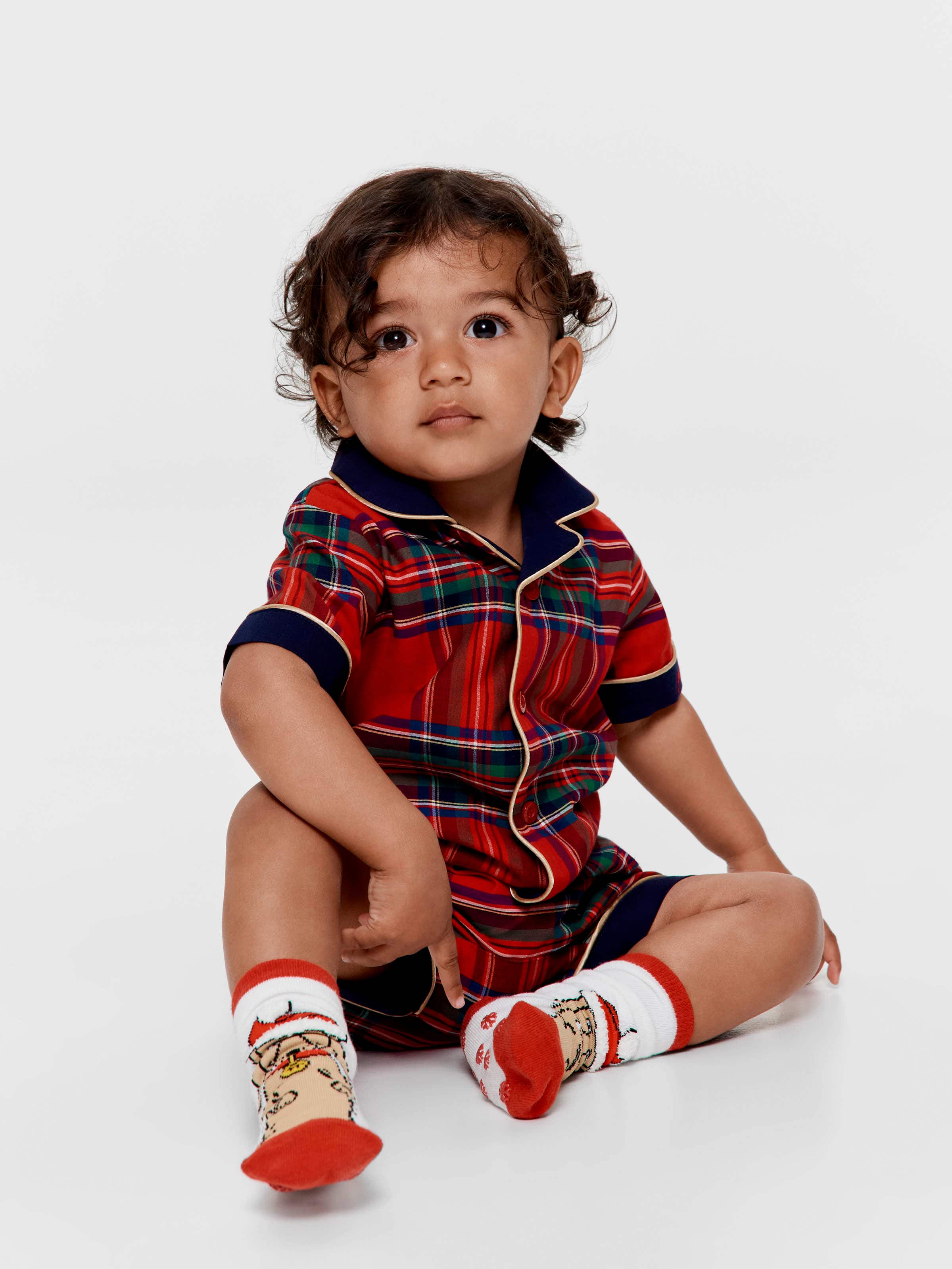Baby Tartan 100% Cotton Shortie Pj Set