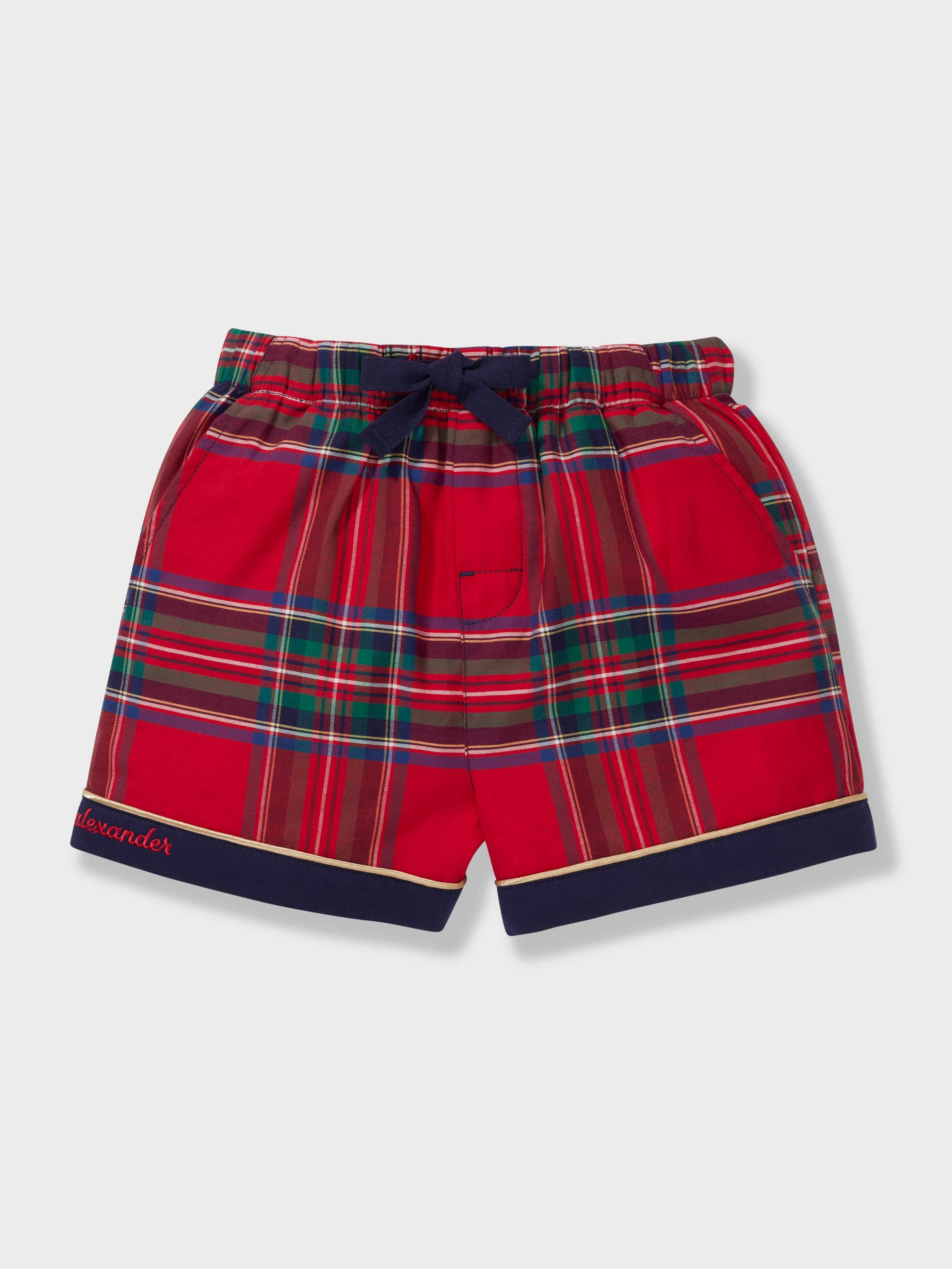 Jnr Kids Tartan 100% Cotton Shortie Pj Set