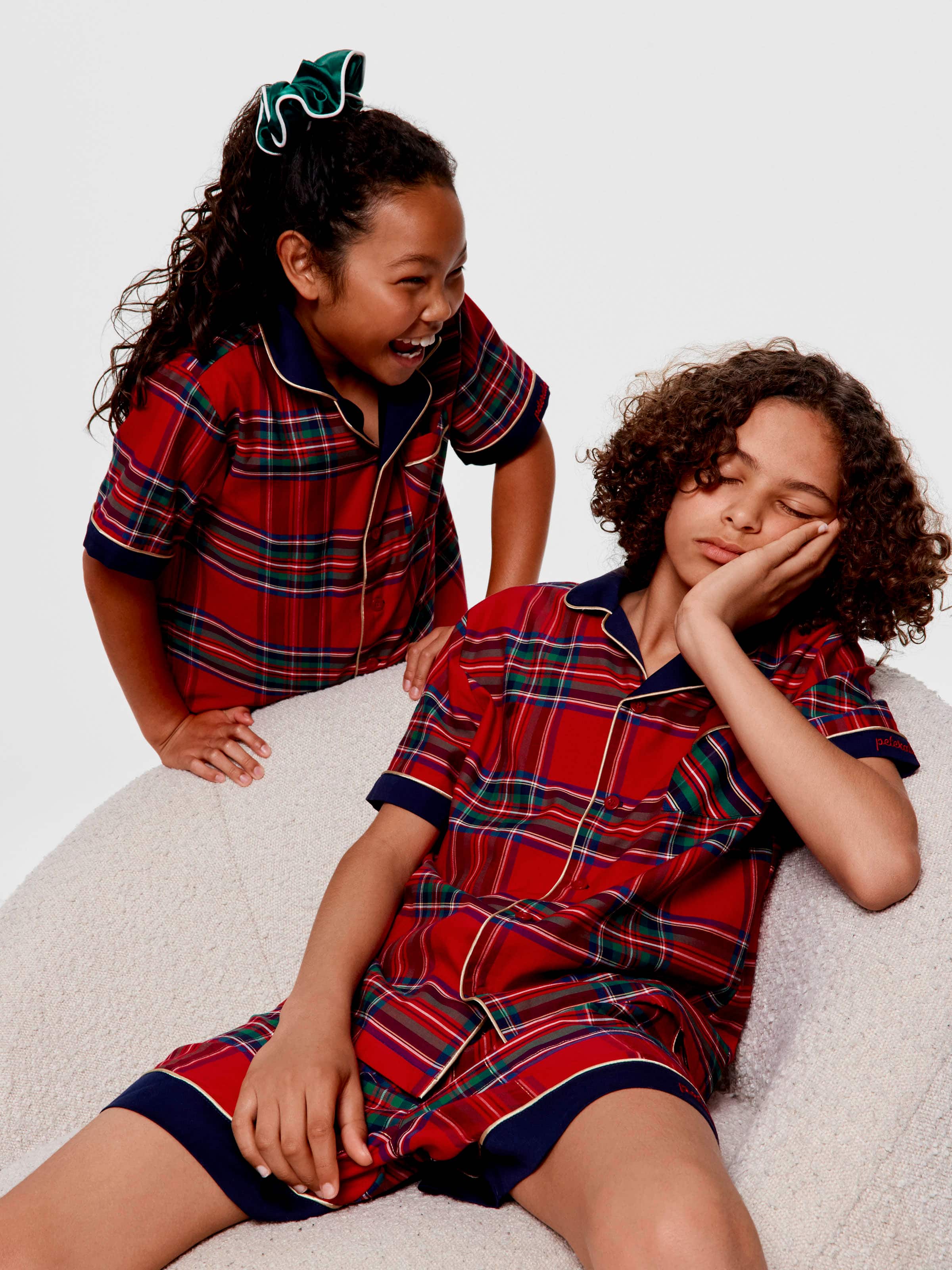 Kids Tartan 100% Cotton Shortie Pj Set